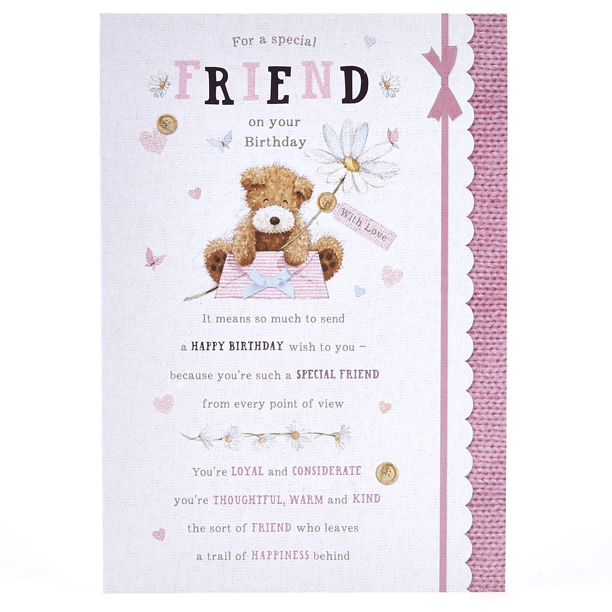 Birthday Card - Special Friend, Bear With Envelope