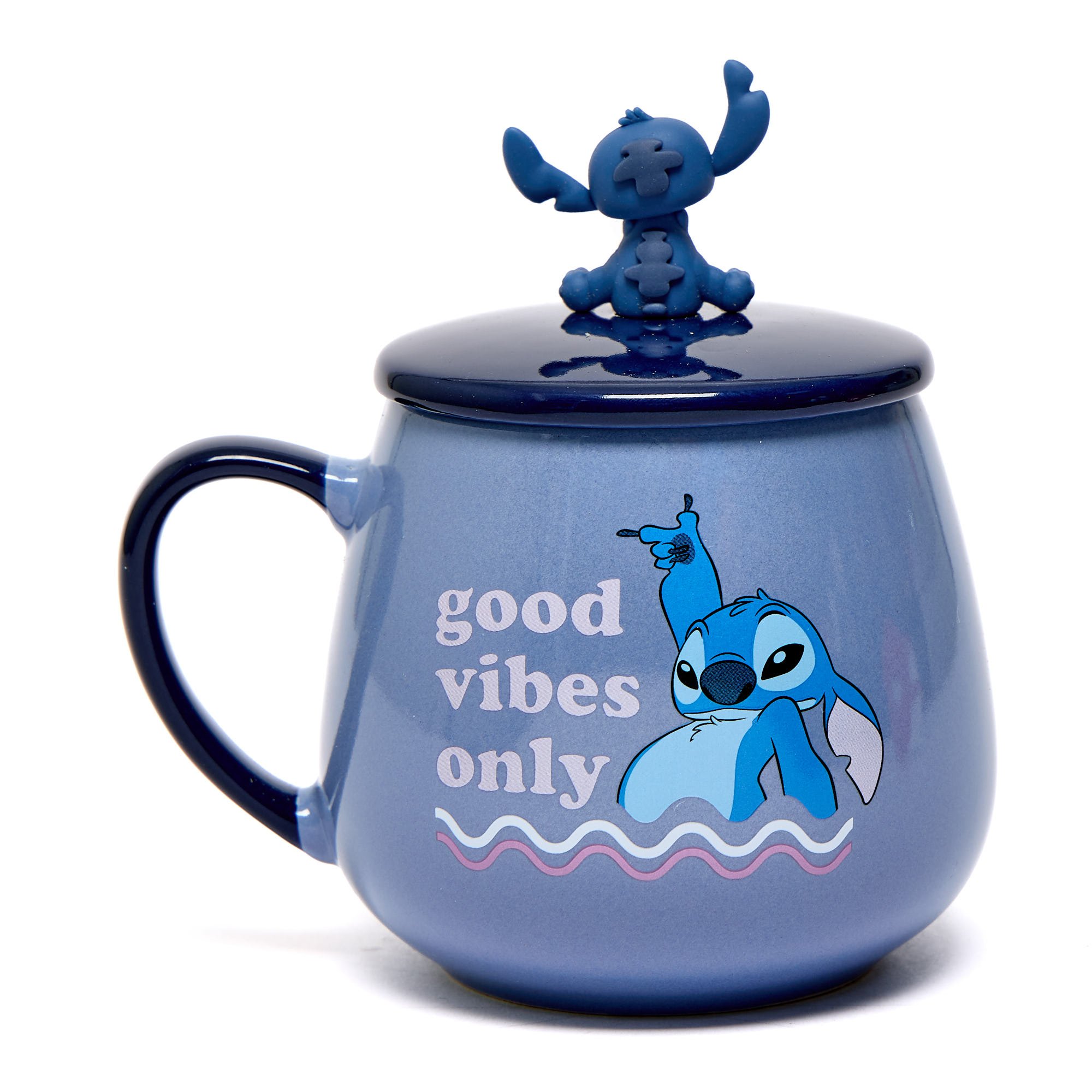 Disney Stitch Lidded Figurine Mug,  Disney Stitch Lidded Figurine Mug