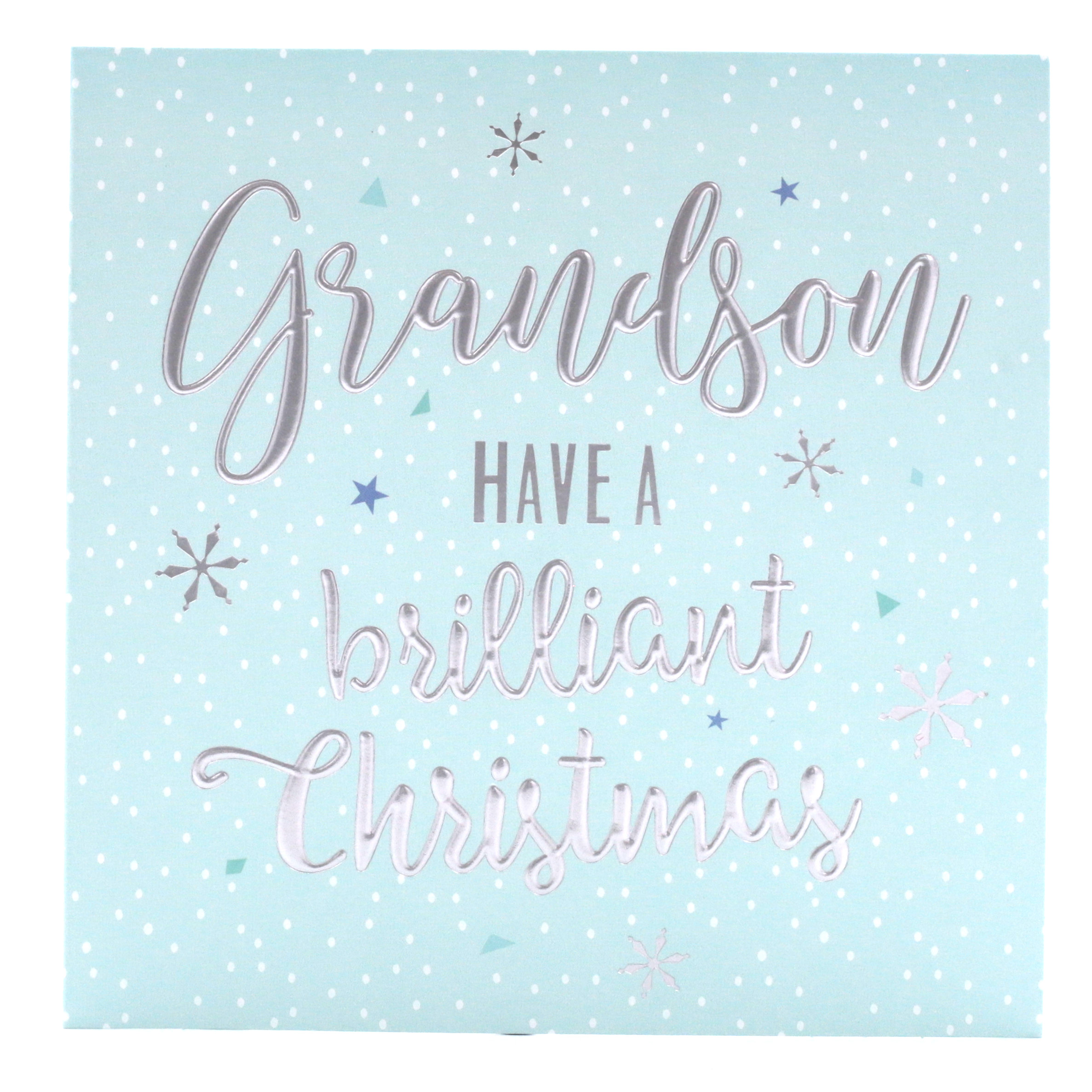 Christmas Card - Grandson, Brilliant Christmas