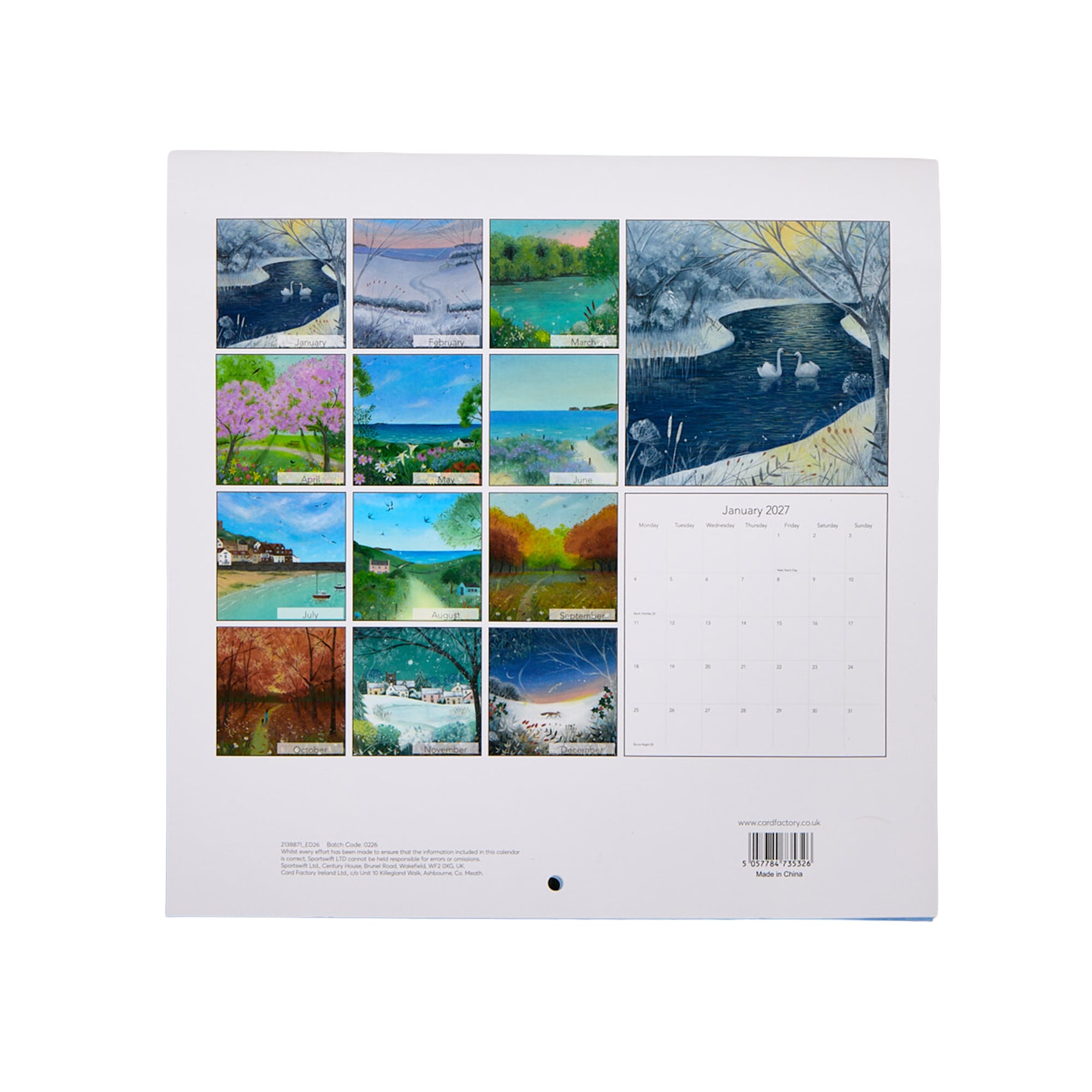 Beauty In The Seasons 2027 Square Wall Calendar 