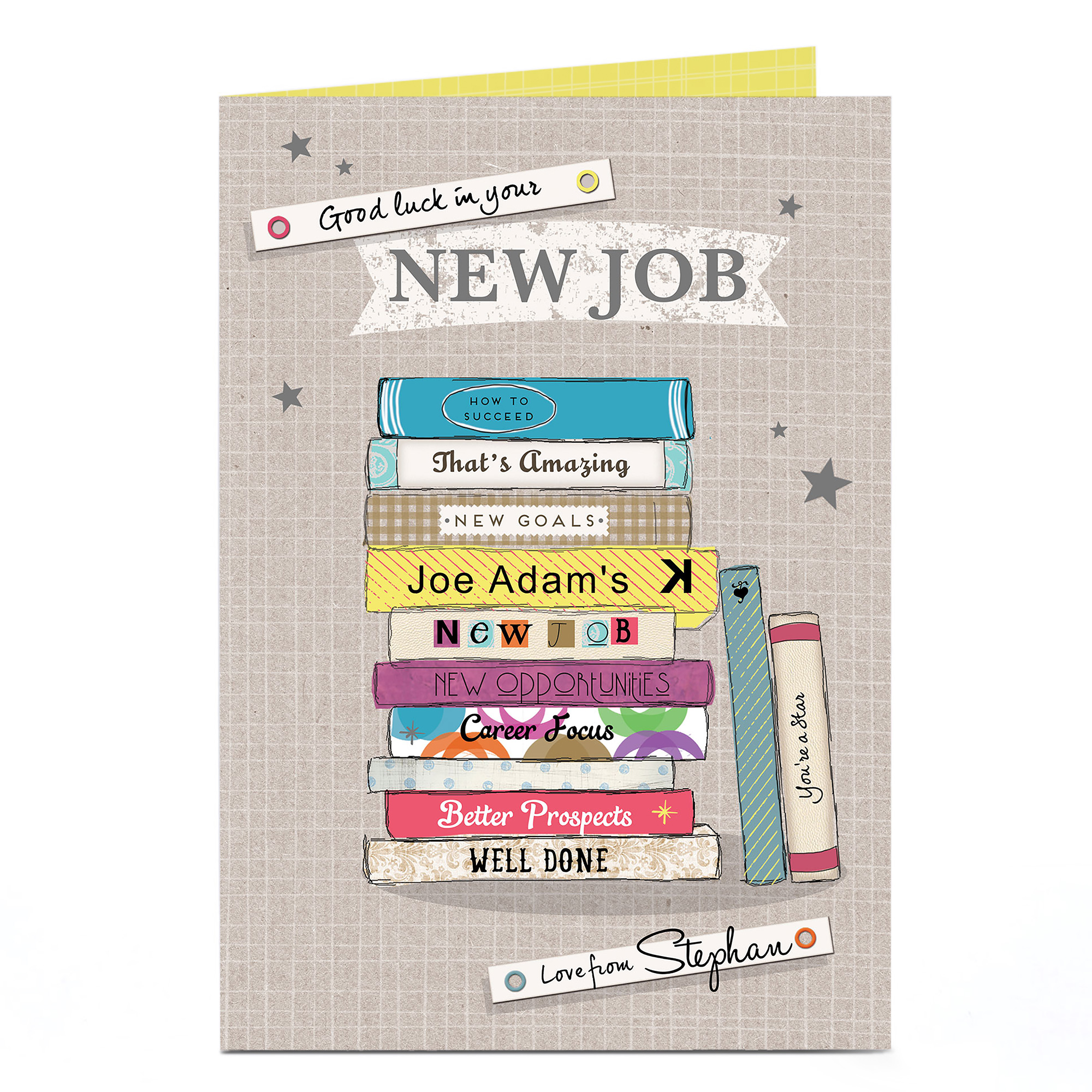 Personalised New Job Card - Books