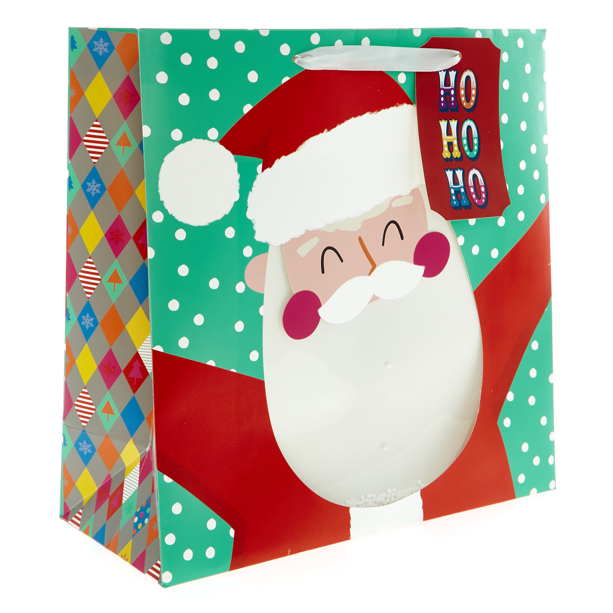 Large Square Shaky Santa Christmas Gift Bag
