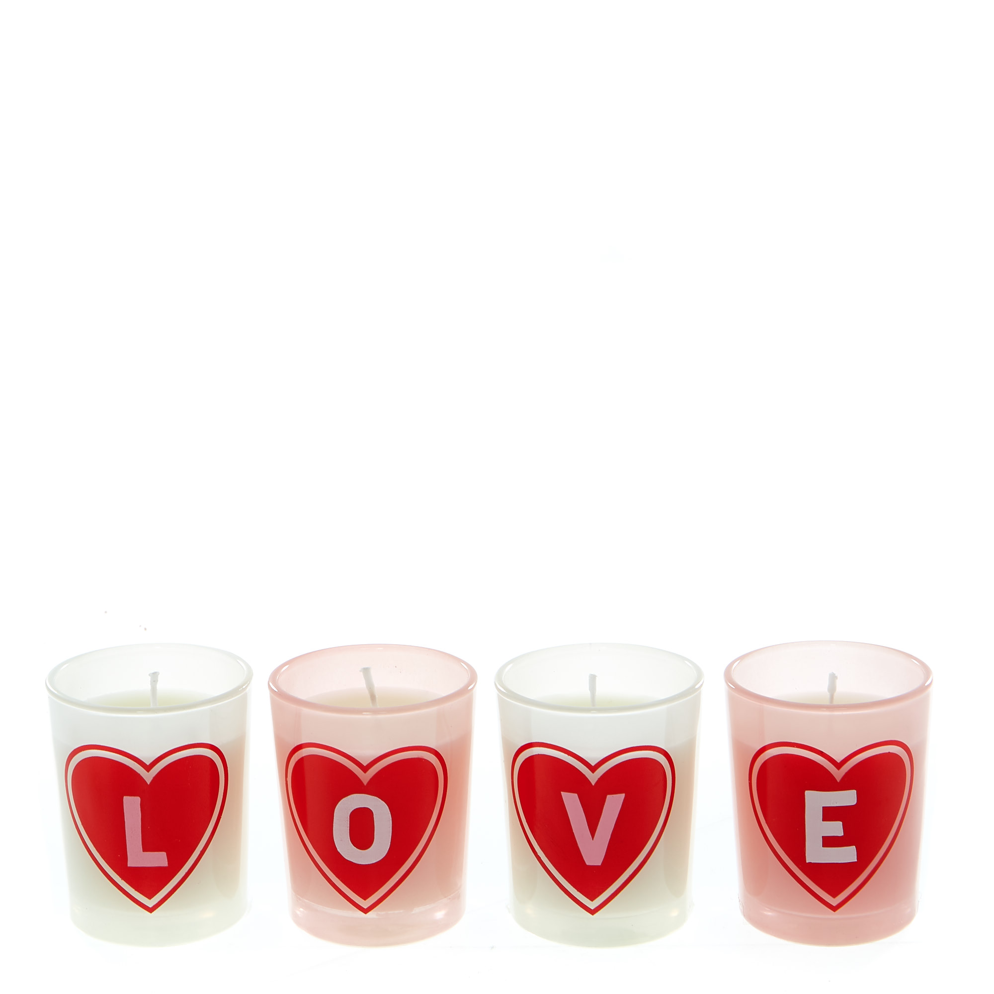 Love Bites Set Of 4 Vanilla Scented Candles 