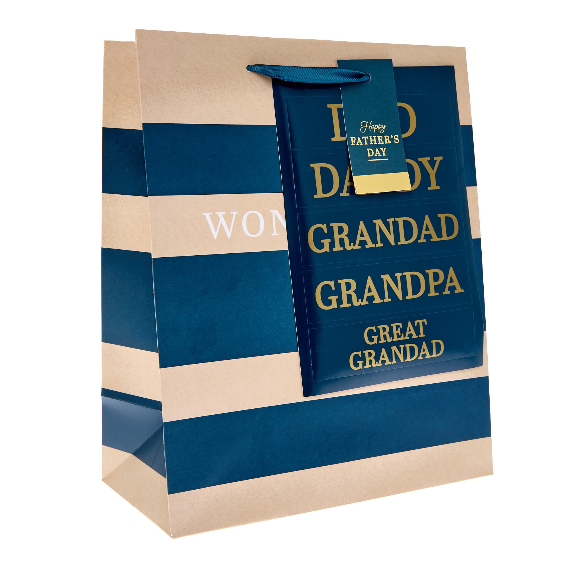 Personalised Father's Day Large Portrait Gift Bag