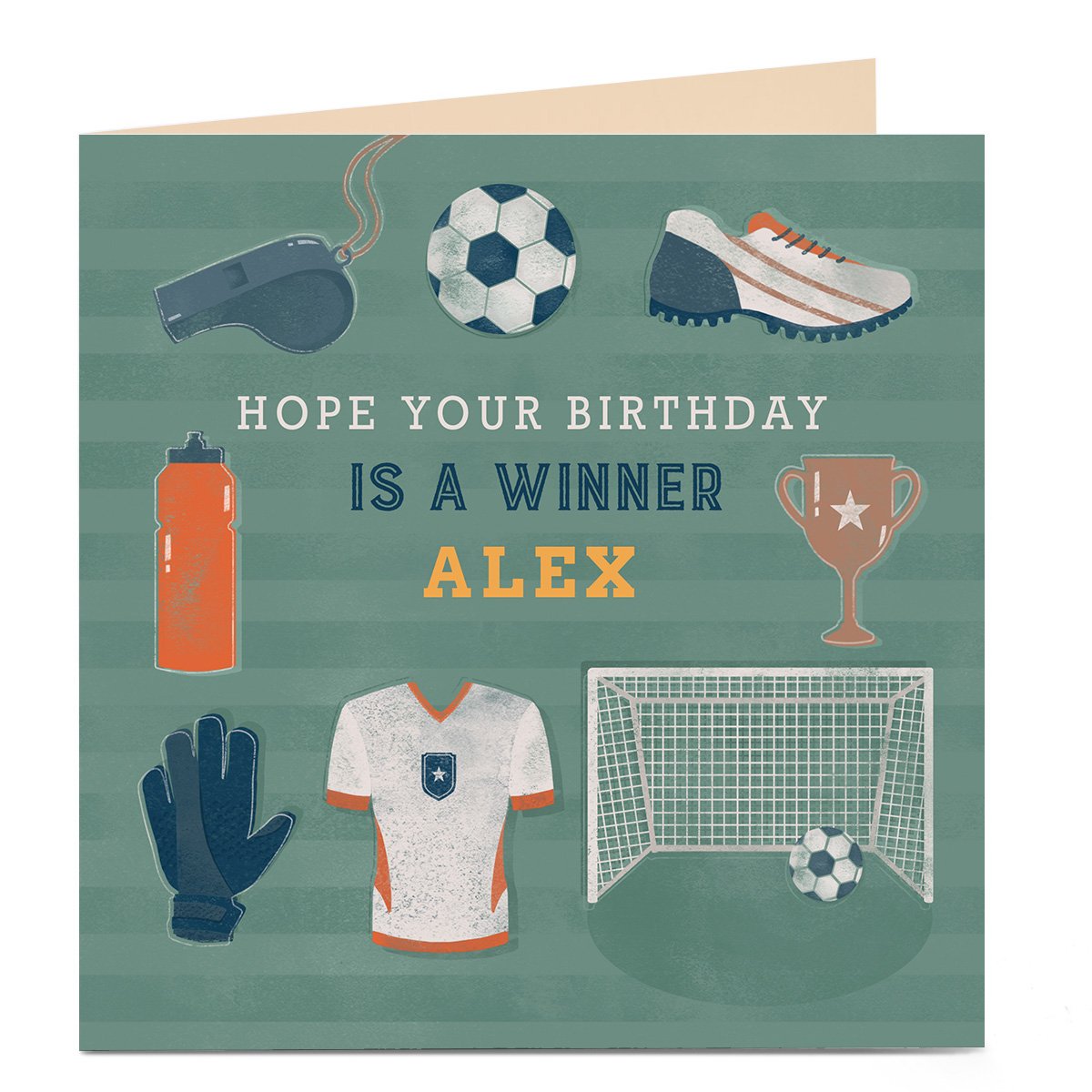 Personalised Birthday Card - Football Winner