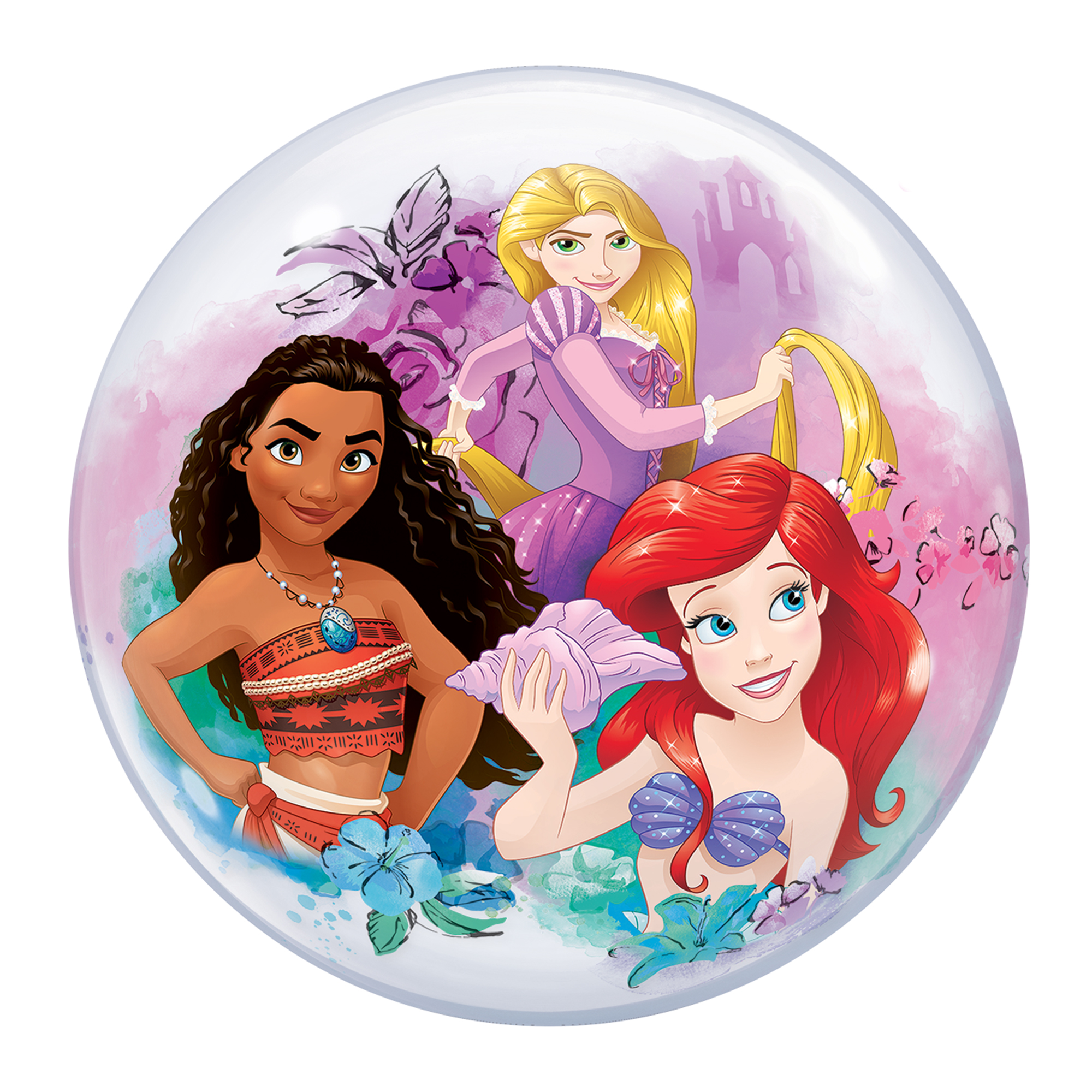 22-Inch Disney Princess Bubble Balloon - DELIVERED INFLATED!