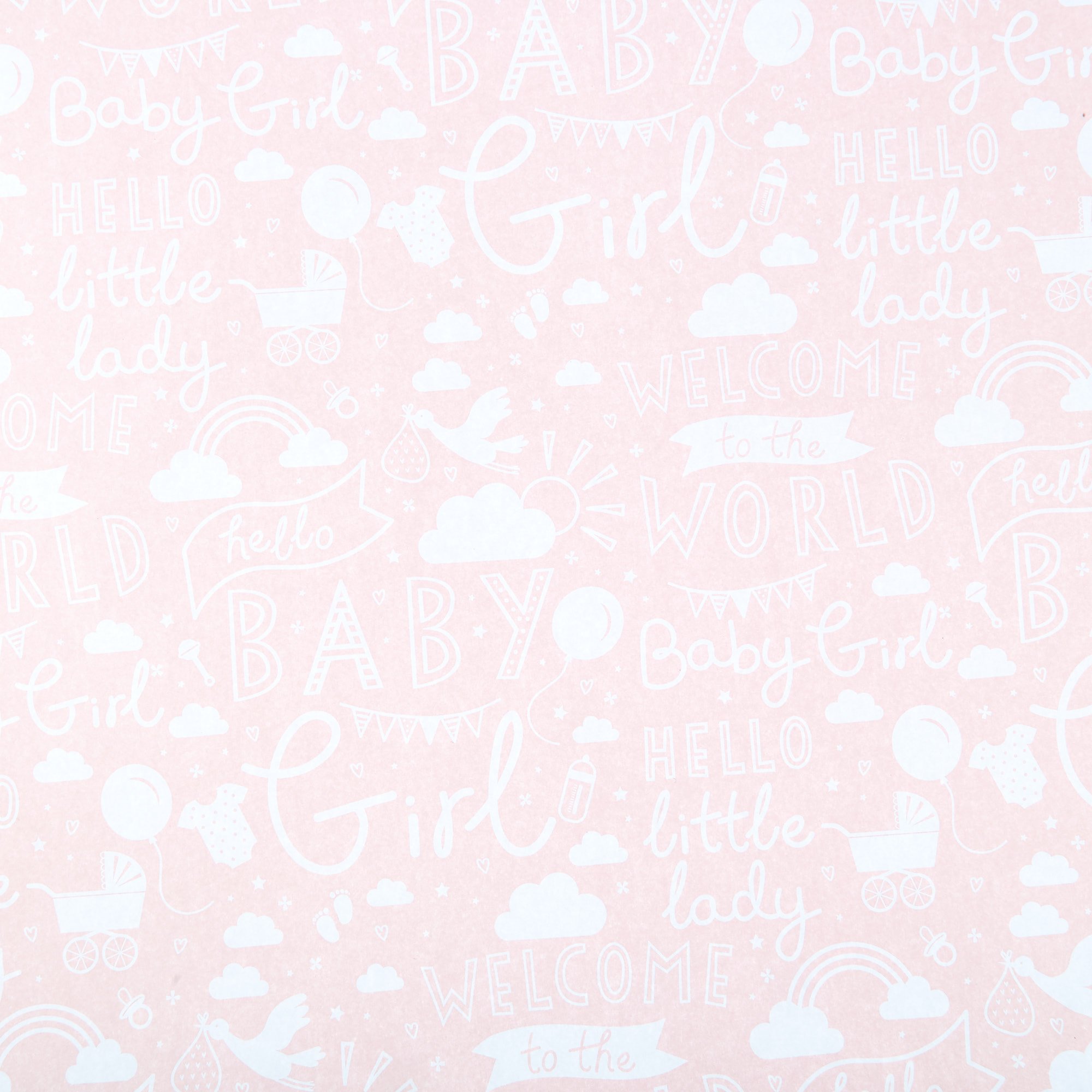 Baby Girl Wrapping Paper - 1 Sheet