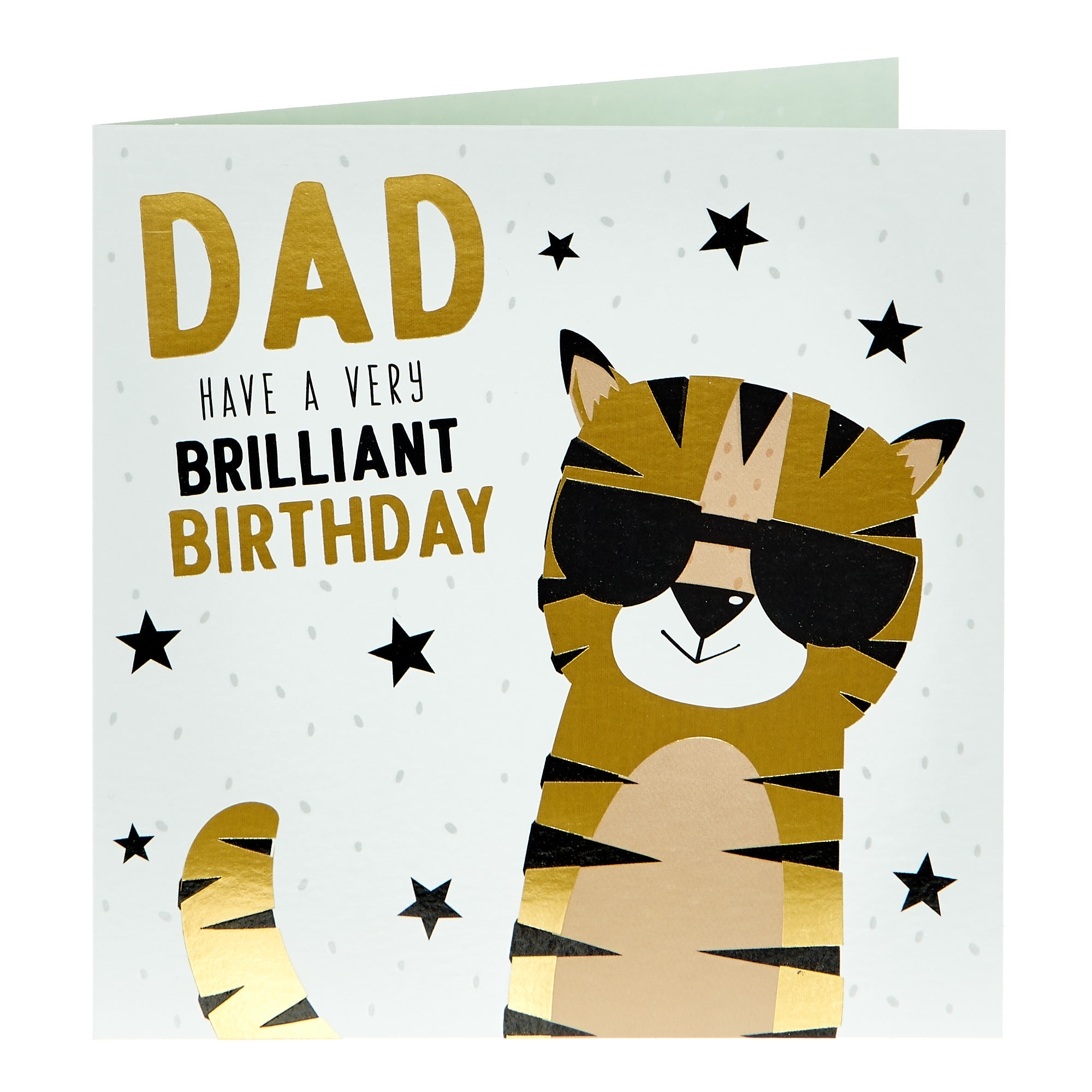 Dad Brilliant Tiger Birthday Card