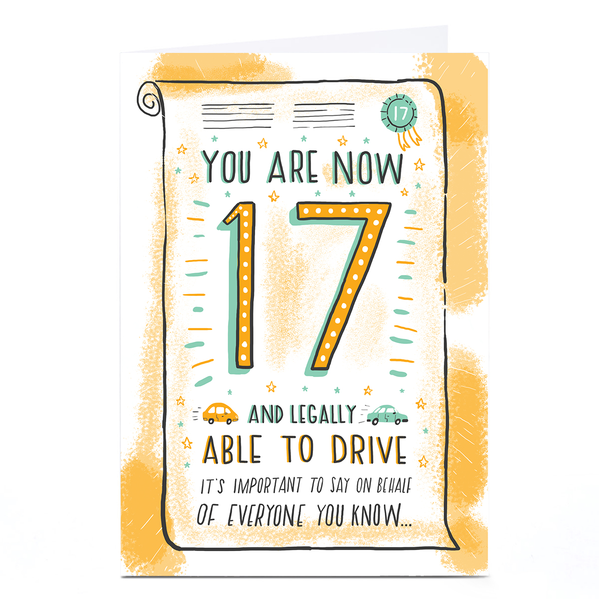17th Birthday Card - Avoiding Roads For The Foreseeable Future