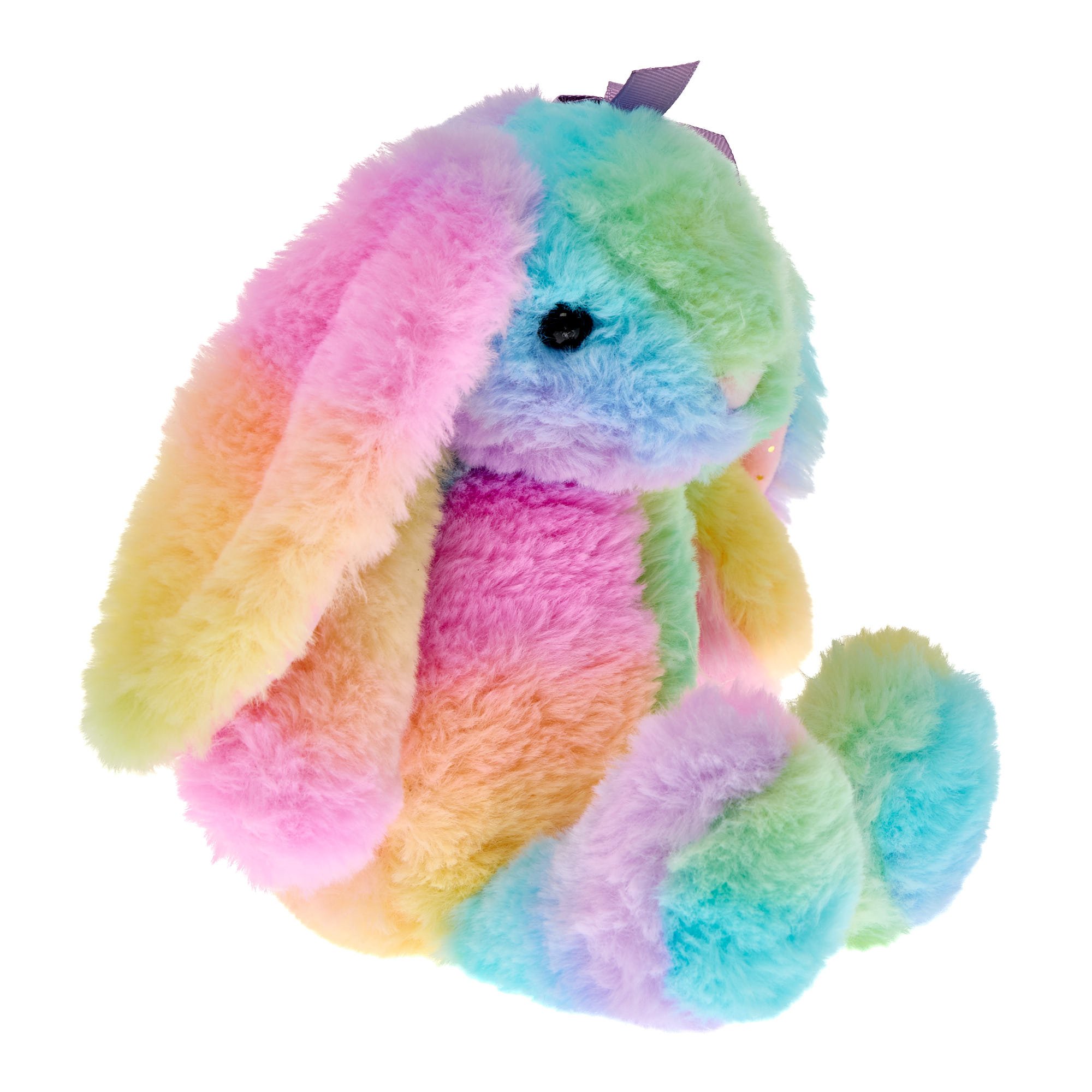 Small Vivid Rainbow Bunny Soft Toy