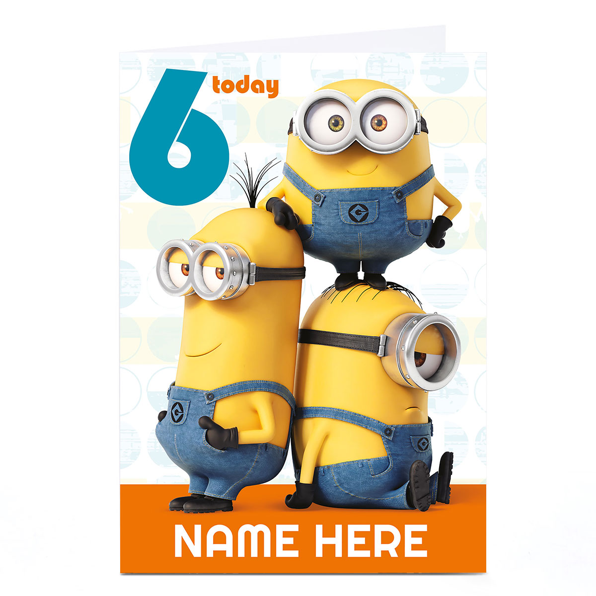 Personalised Despicable Me Card - Minion Age 6