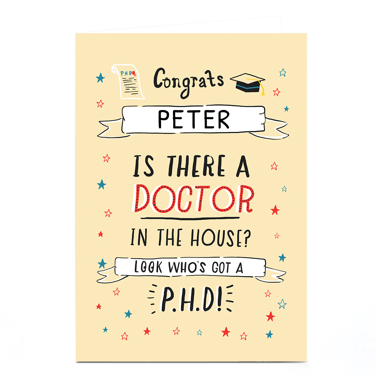 Personalised Congratulations Card - Doctor In The House