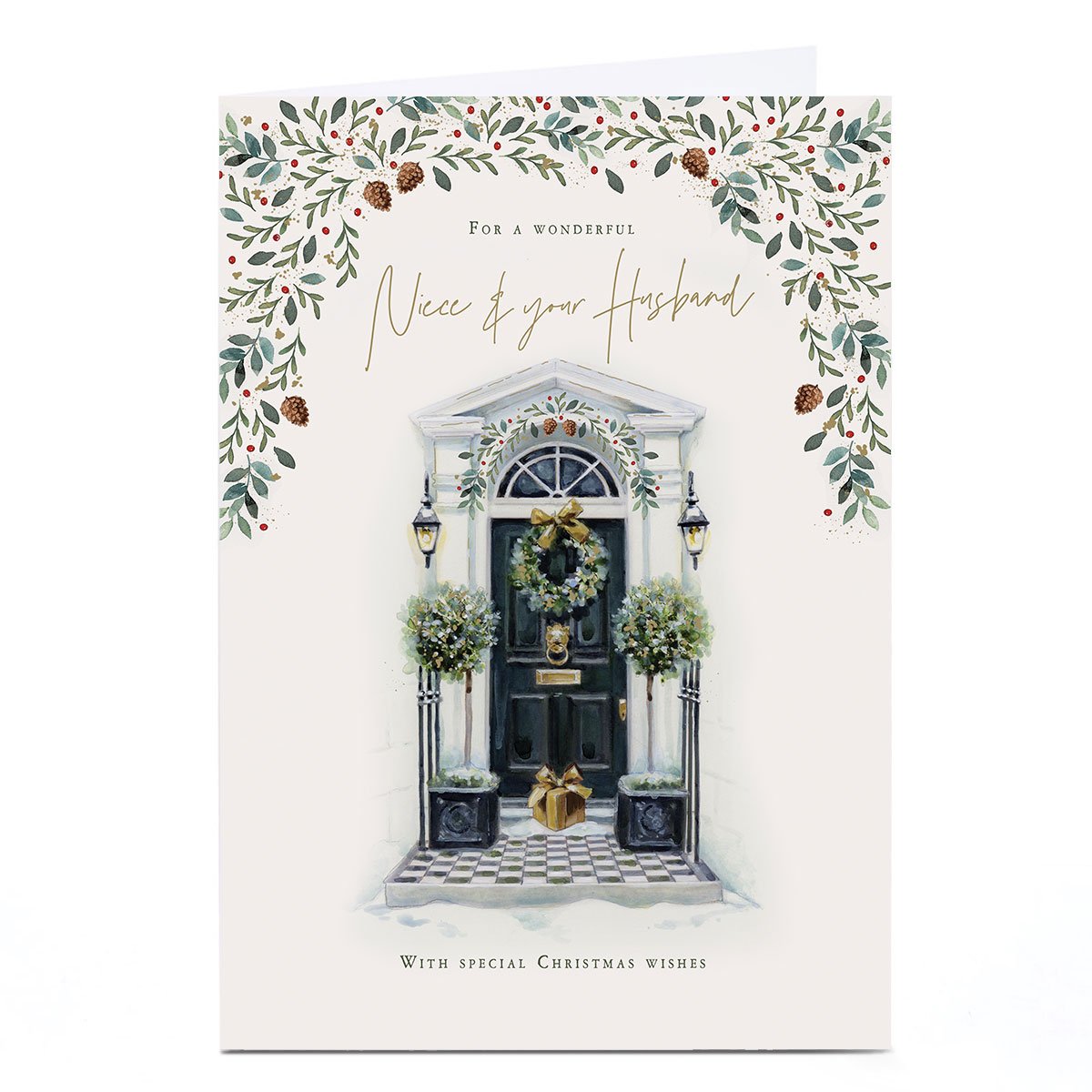 Personalised Christmas Card - For A Wonderful Niece & Your Husband