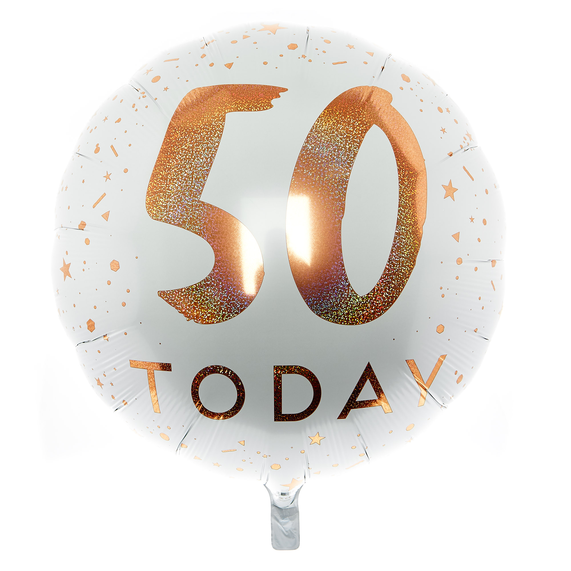 Rose Gold 50 Today 31-Inch Foil Helium Balloon