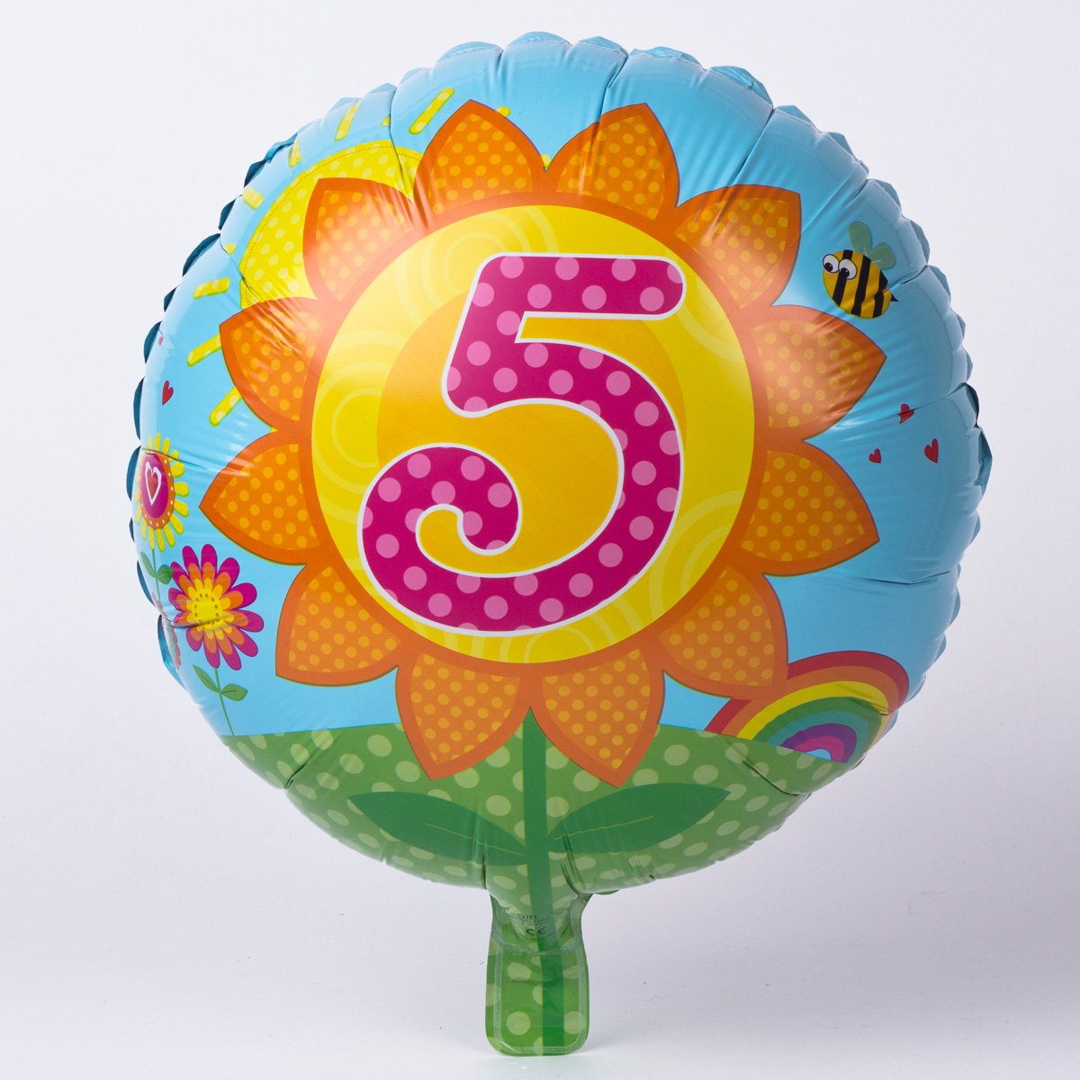 Sunflower Age 5 Foil Helium Balloon