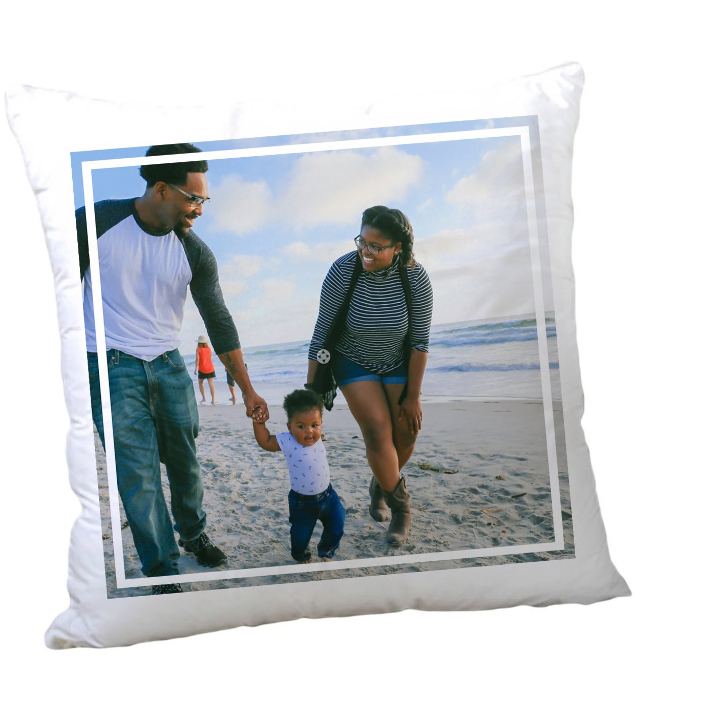 Mother's Day Photo Cushion - 1 Photo, White Border