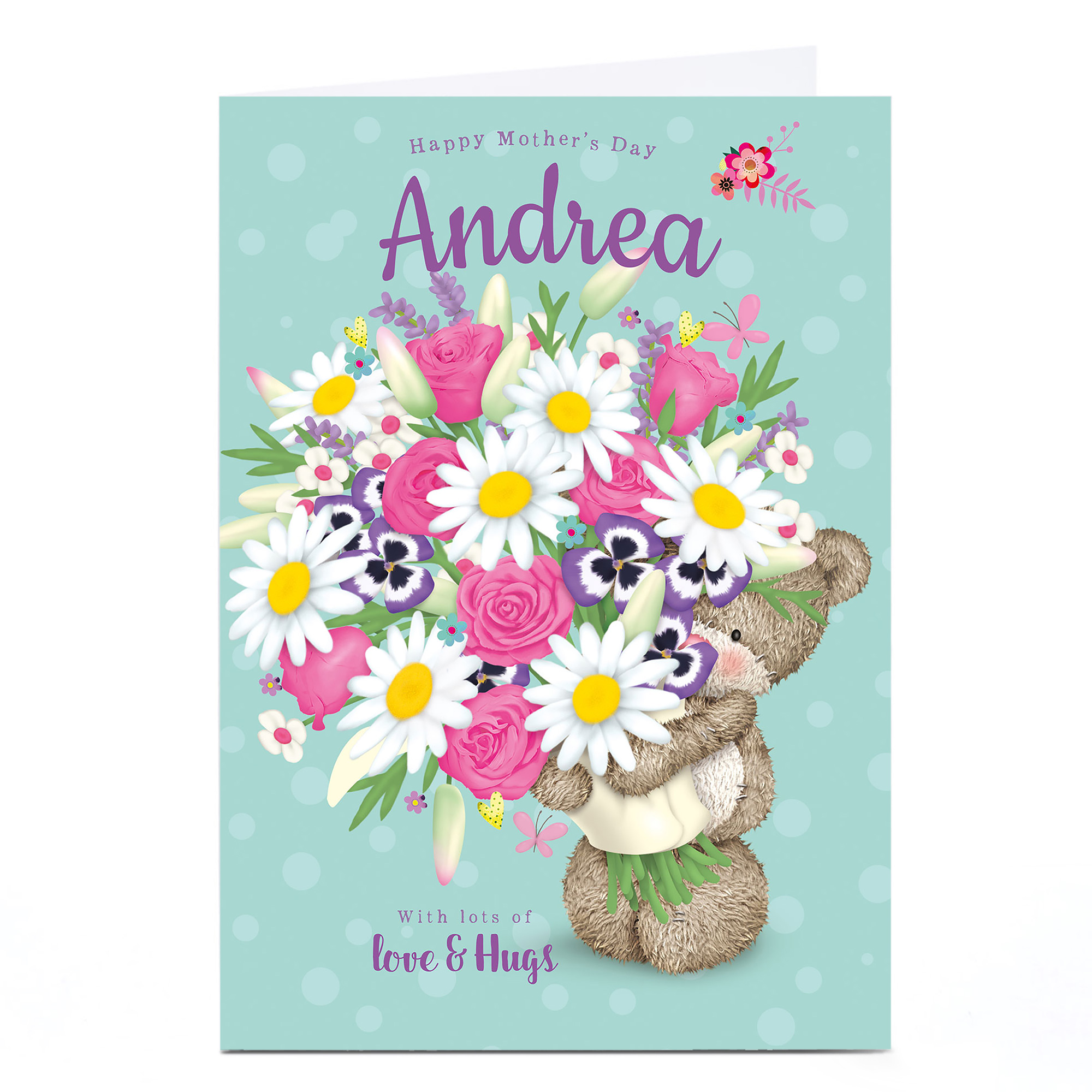 Hugs Personalised Mother's Day Card - Giant Bouquet
