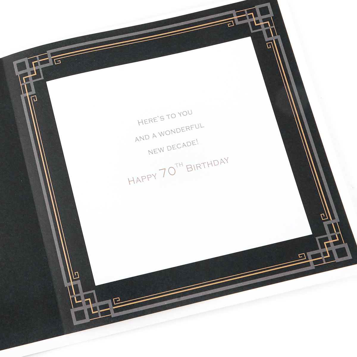 Exquisite Collection 70th Birthday Card - Any Male Recipient (Stickers Included)
