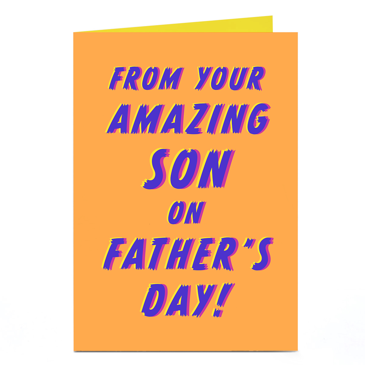 Personalised Father's Day Card - Purple Letters, From Your Amazing Son