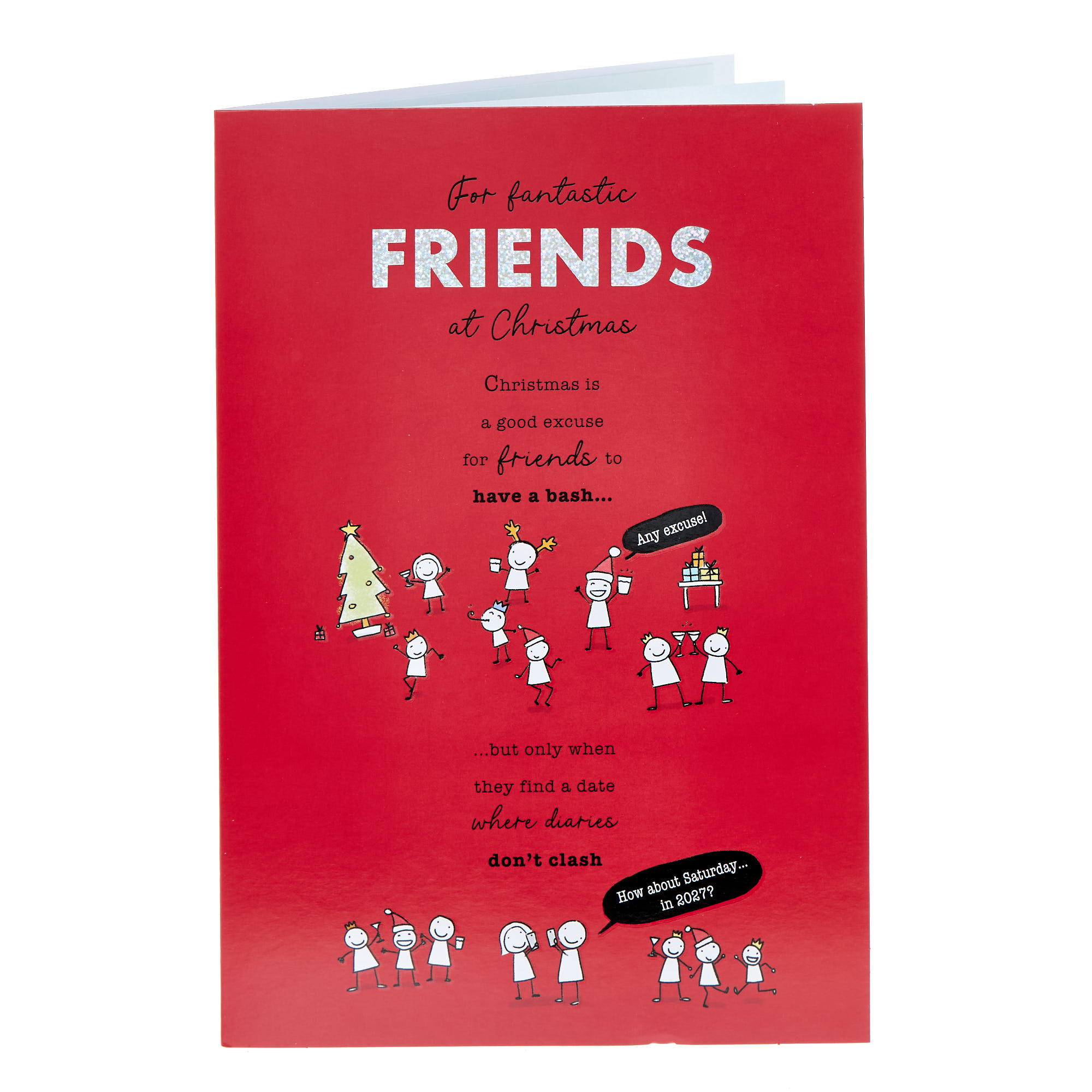 Fantastic Friends Have A Bash Christmas Card