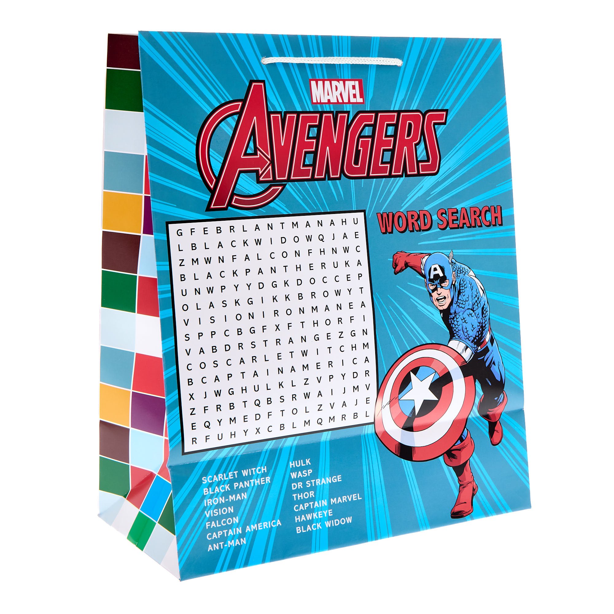 Marvel Avengers Large Portrait Gift Bag With Word Search