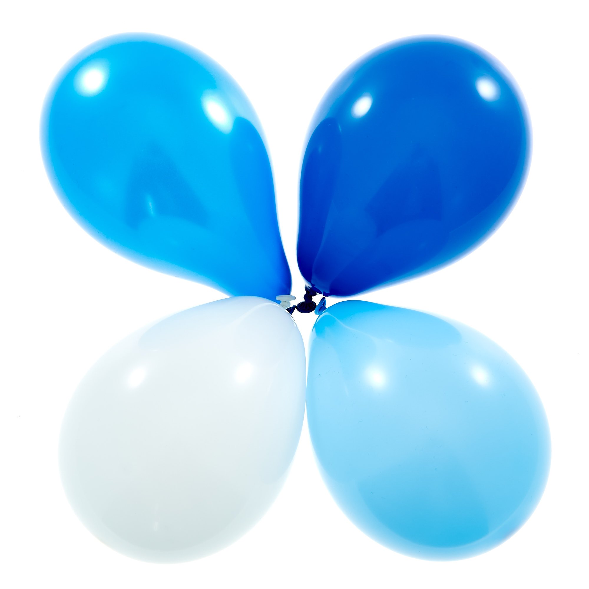 Assorted Blue & White 5-Inch Latex Balloons - Pack of 40