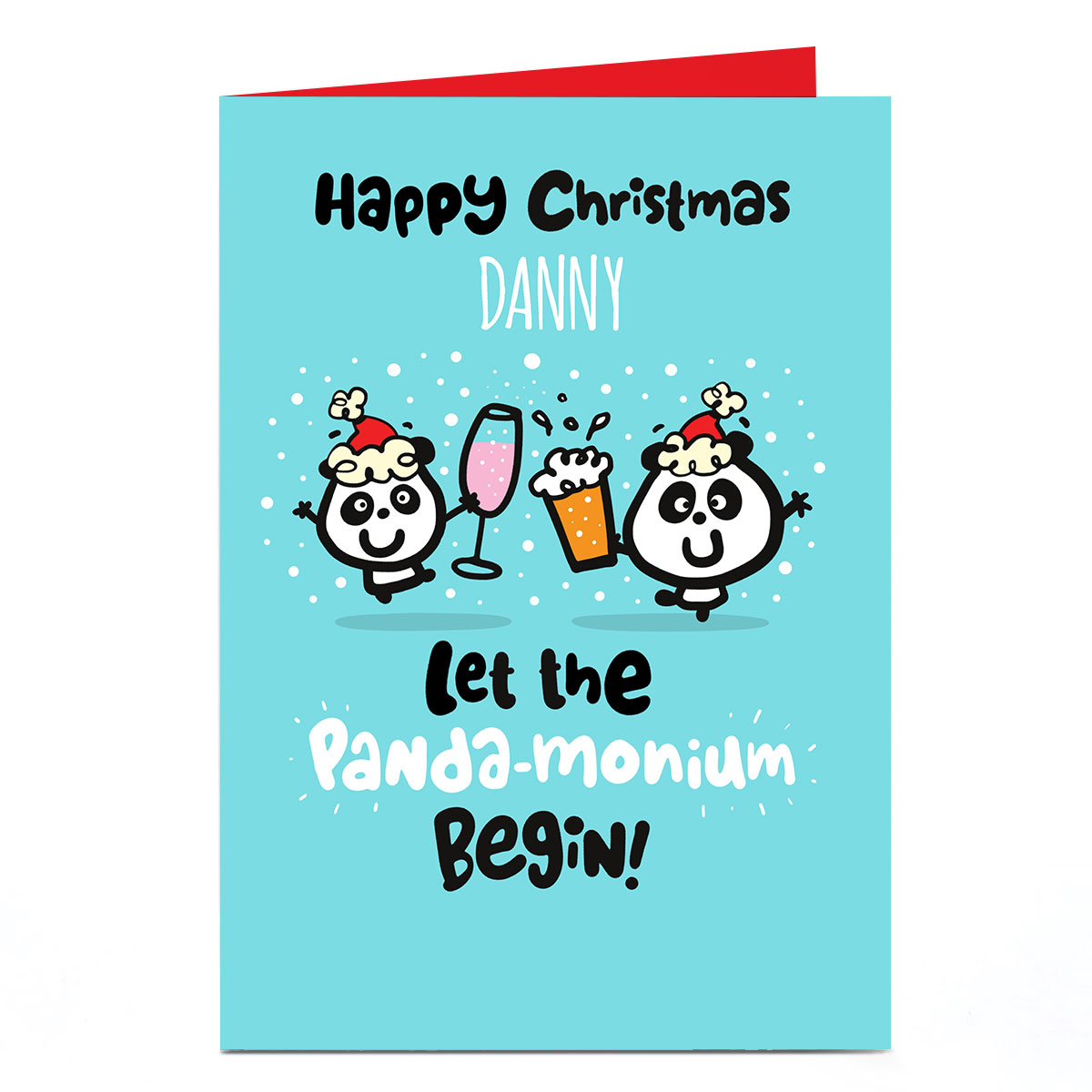 Personalised Fruitloops Christmas Card - Panda-monium
