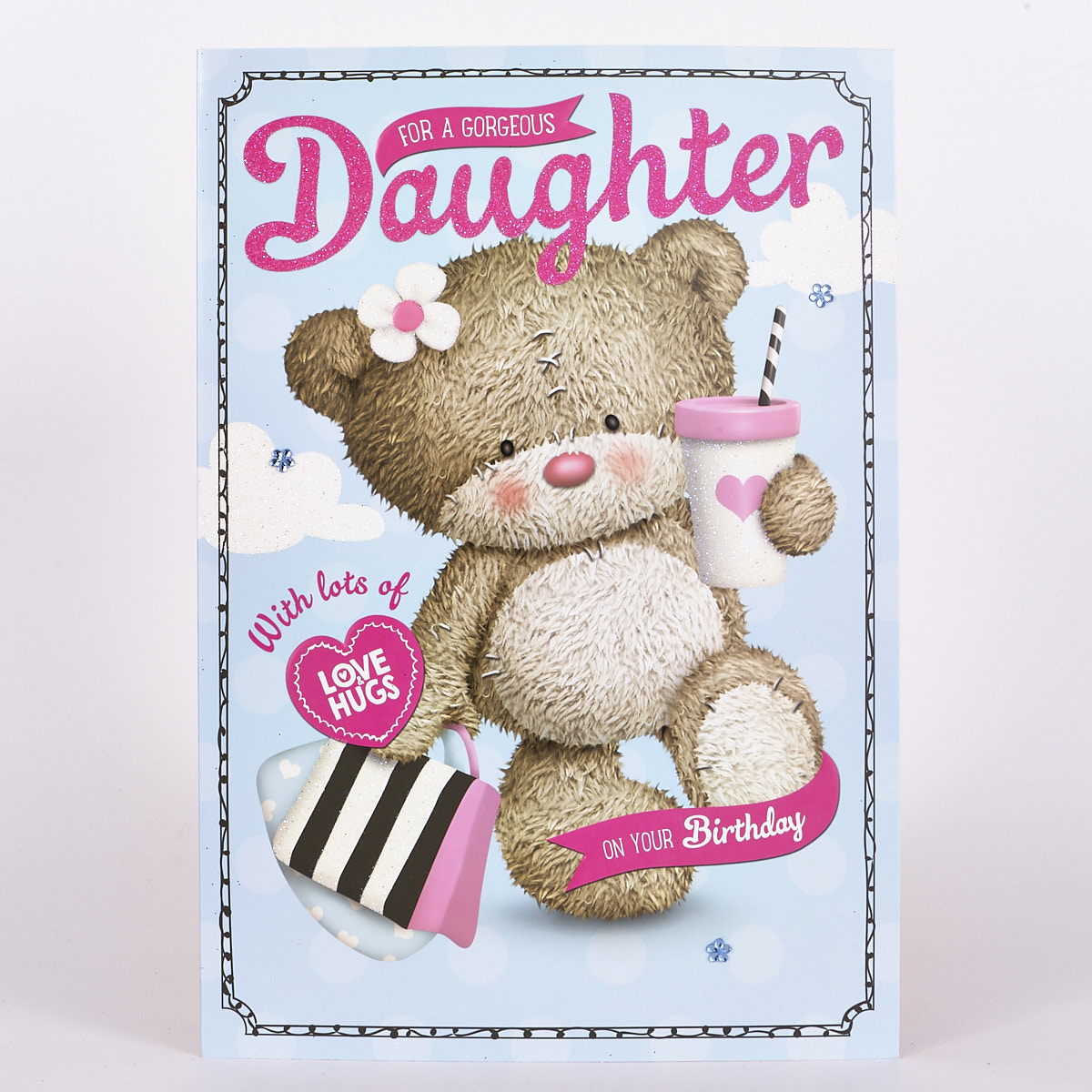 Hugs Birthday Card - Daughter Bear