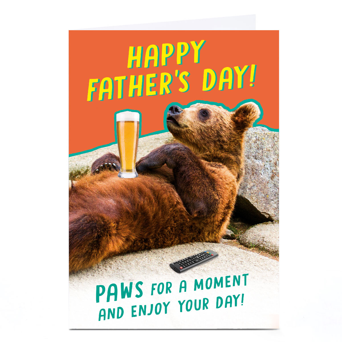 Personalised Bangheads Fathers Day Card - Paws For A Moment