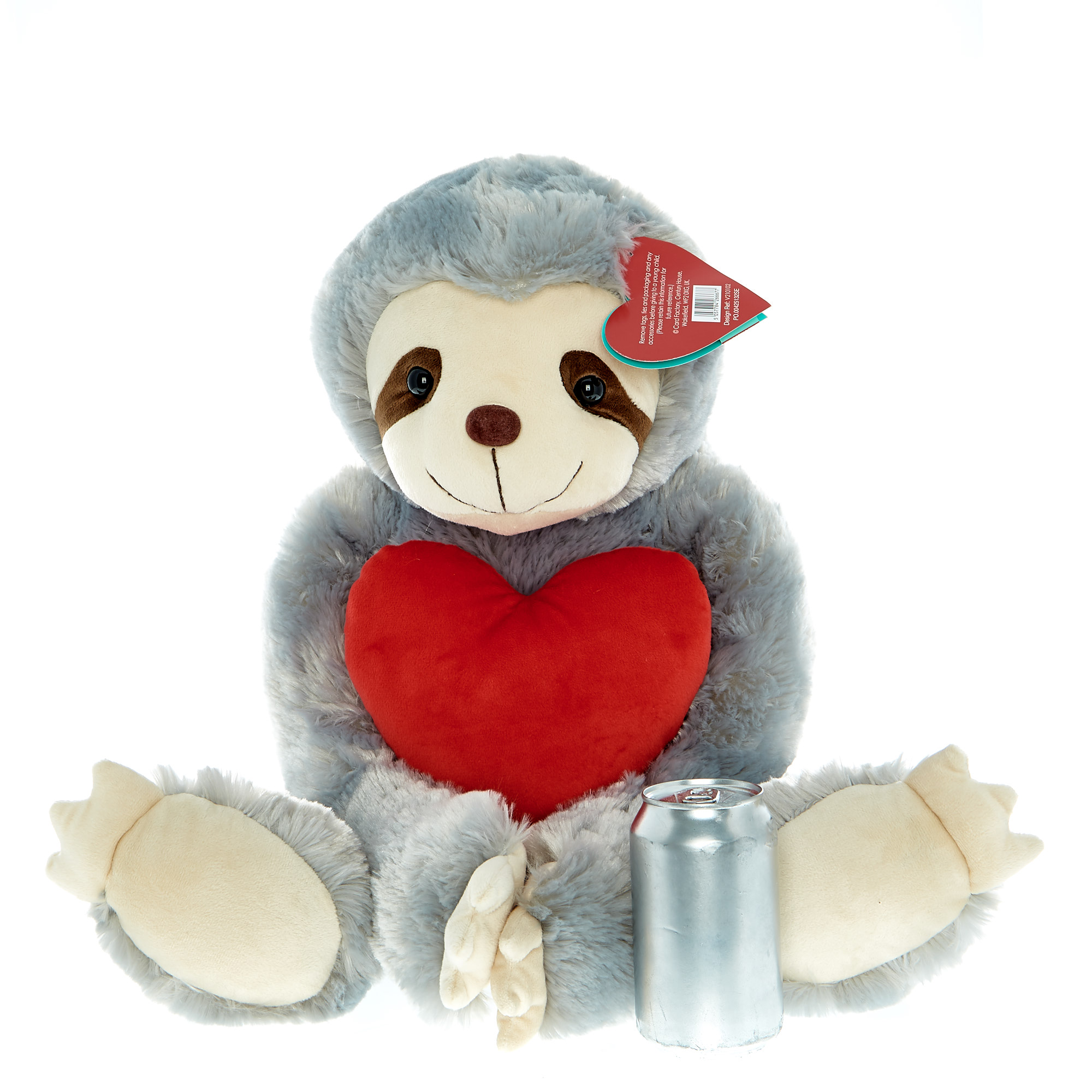 Large Sloth Soft Toy With Heart