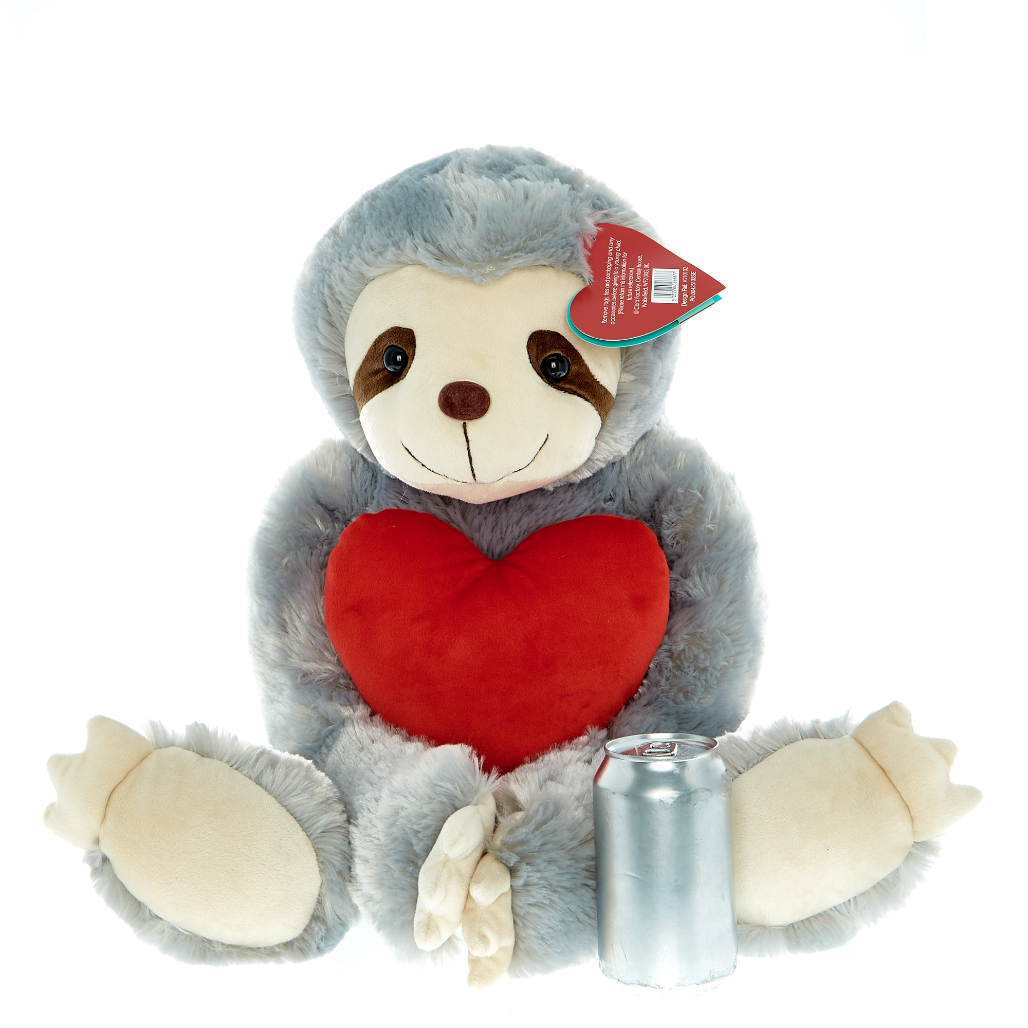 Large Sloth Soft Toy With Heart
