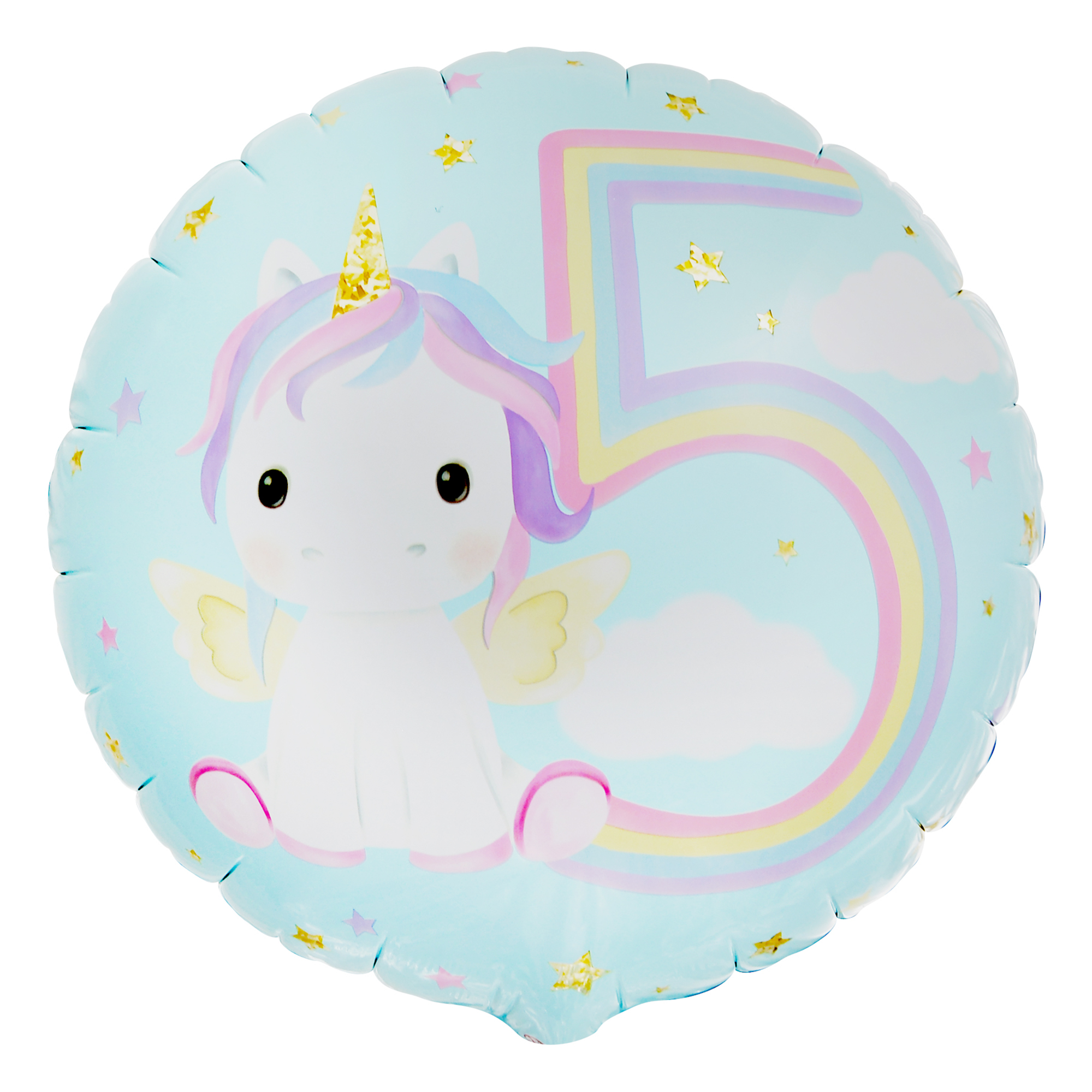 Unicorn 5th Birthday 18-Inch Foil Helium Balloon