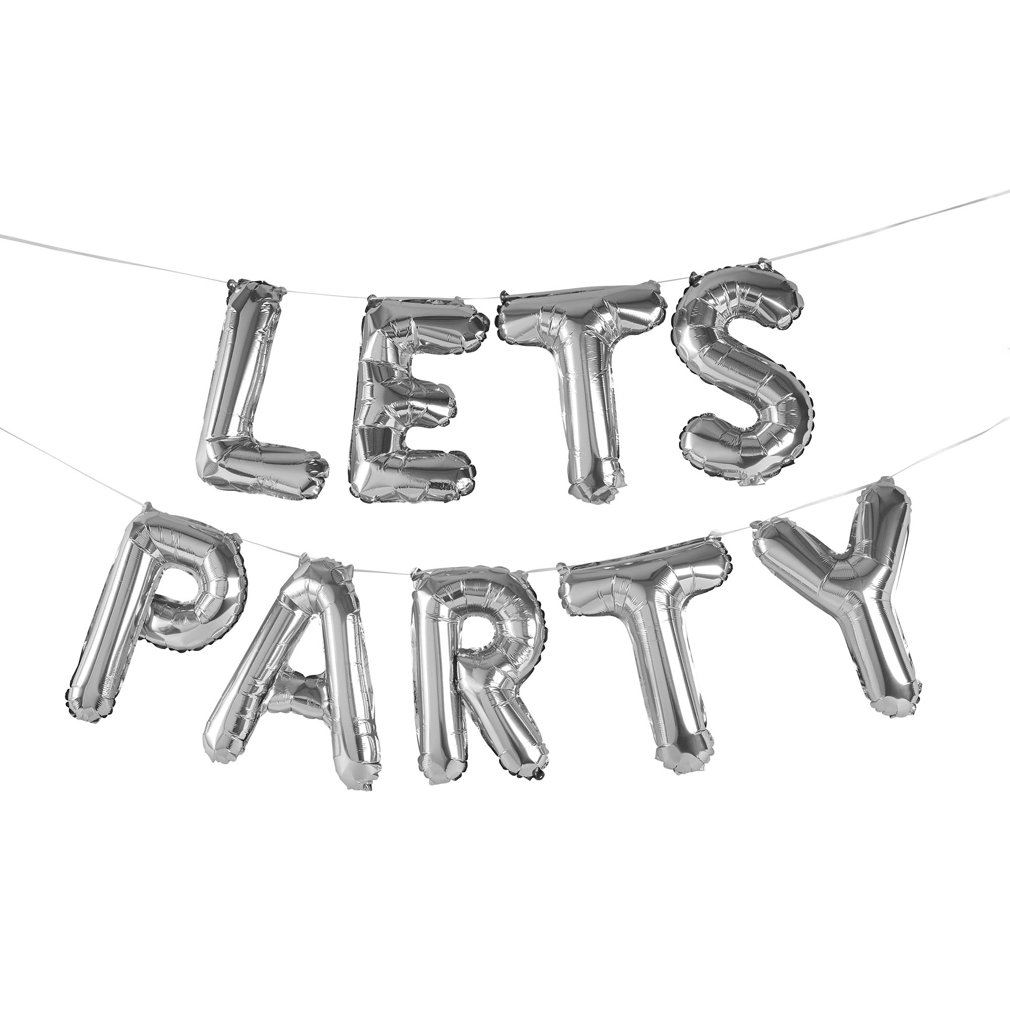 16-Inch Metallic Let's Party Foil Balloon Garland (3 Colour Options)