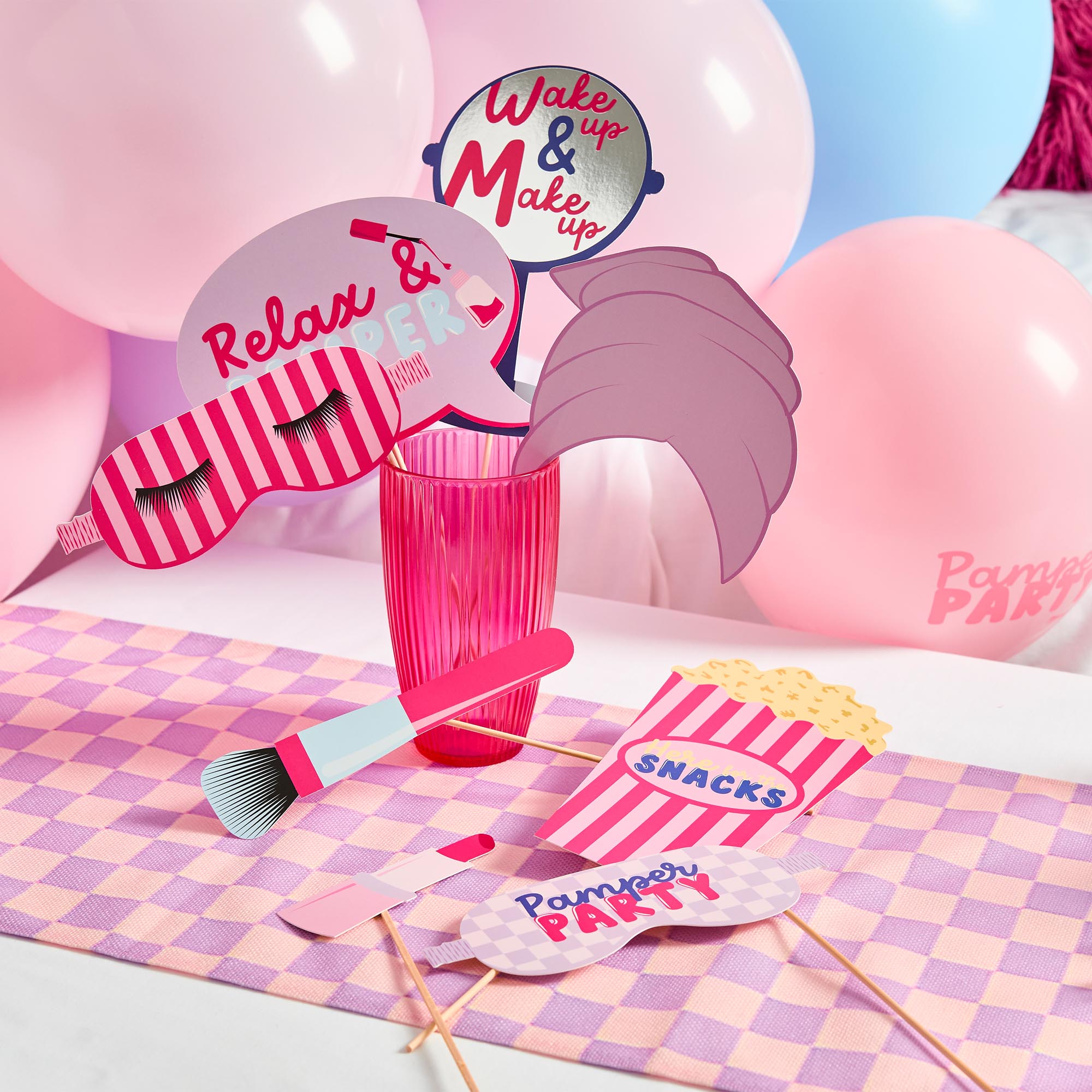 Pamper Party Photo Props - Pack of 10