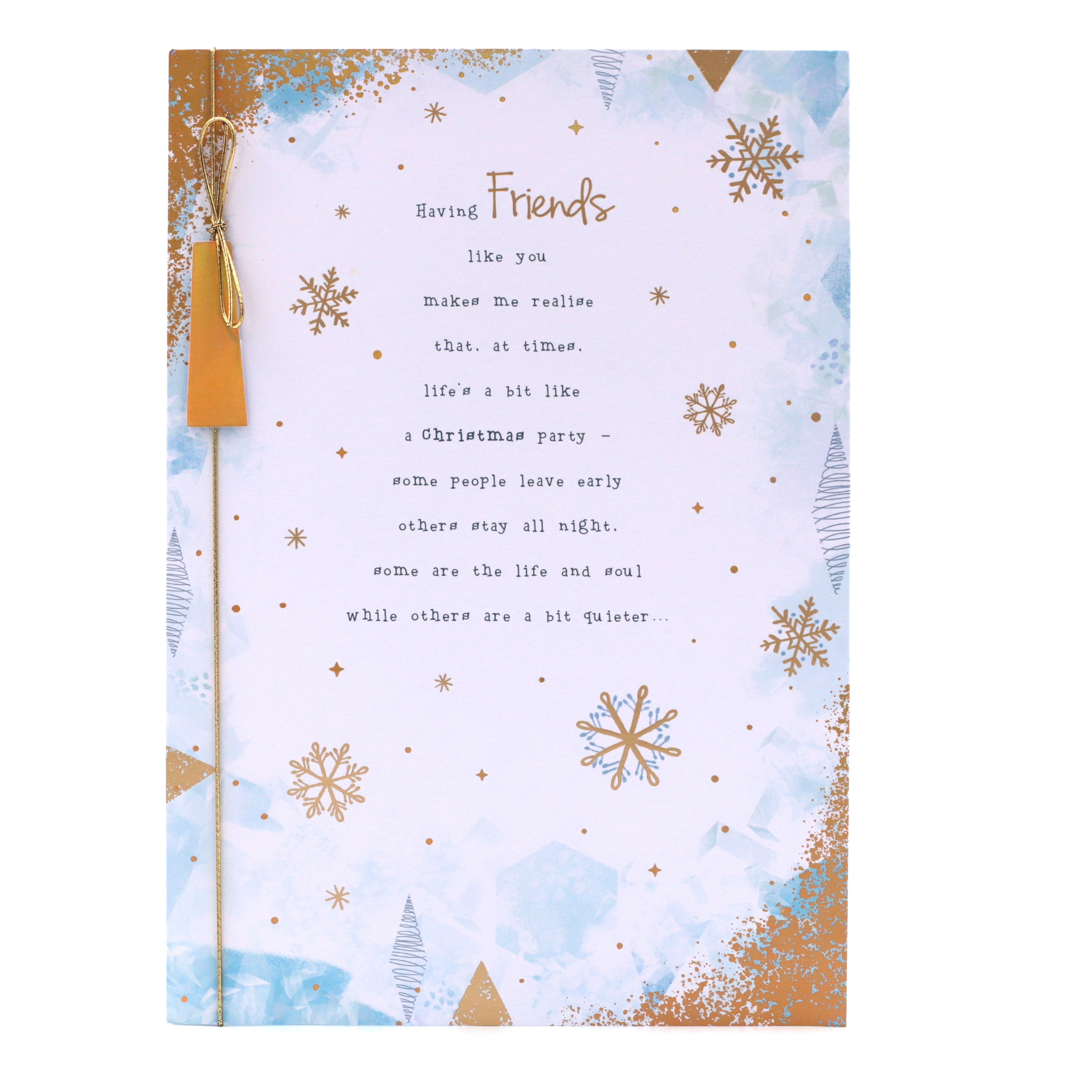 Christmas Card - True Friends, Snowflakes And Classic Verse