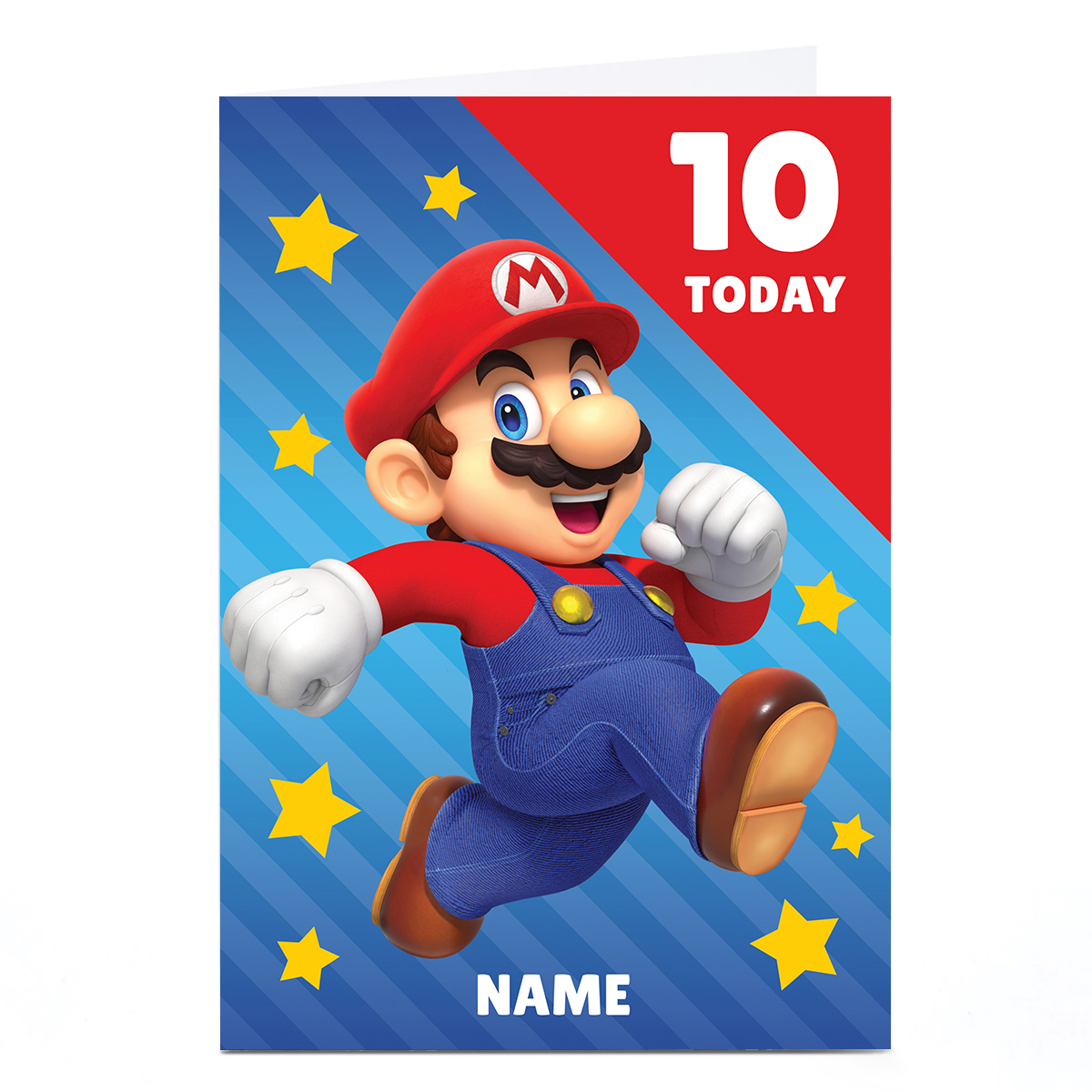Personalised Birthday Card - Supermario, Any Name, Any Age