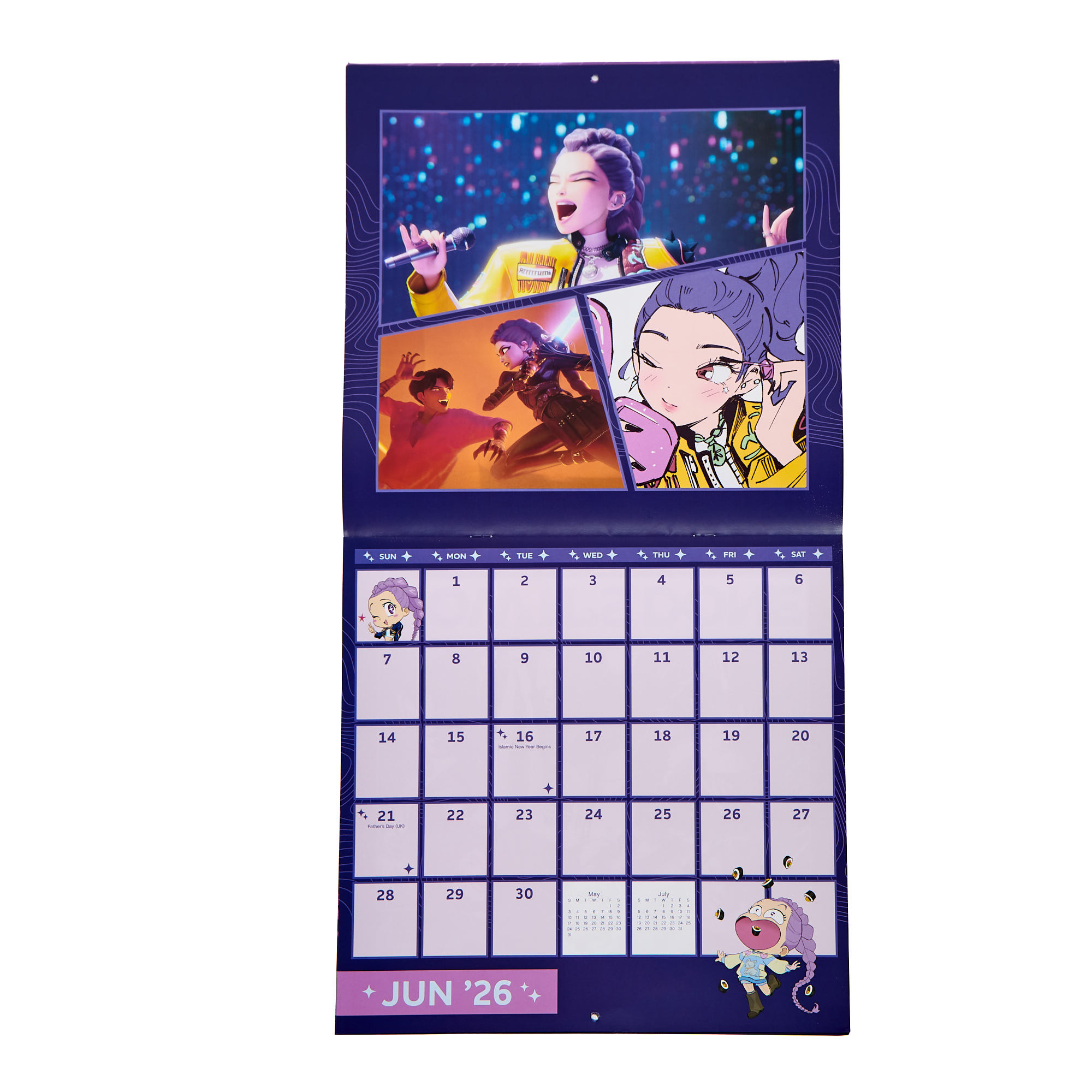 K-Pop Demon Hunters 16-Month 2026 Square Wall Calendar