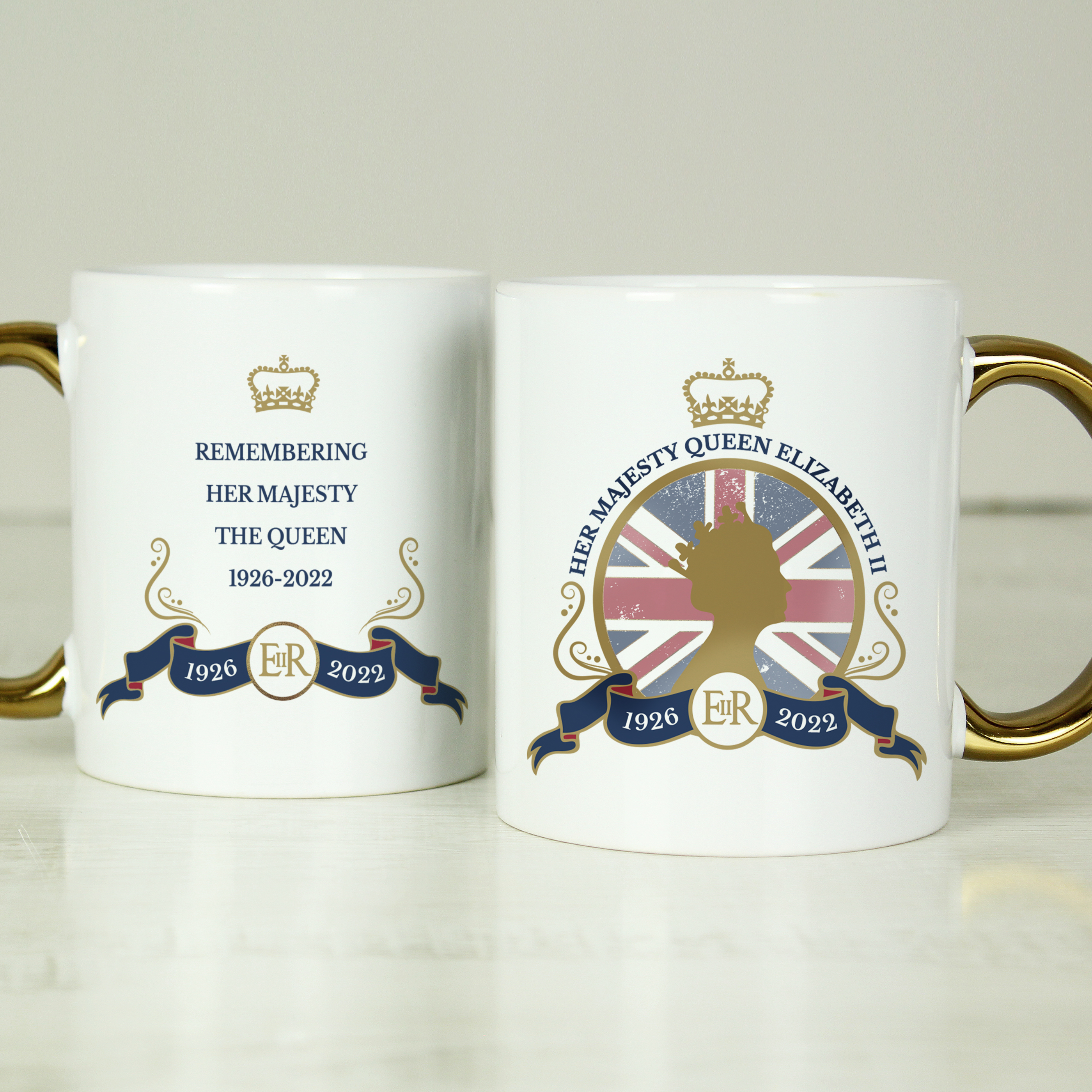 Personalised Commemorative Queen Elizabeth II Union Jack Mug