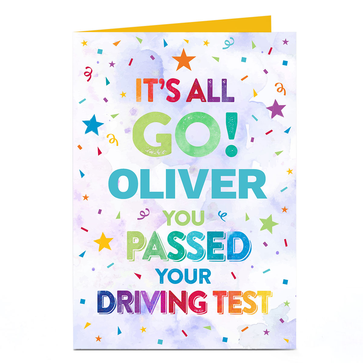 Personalised Congratulations Card - Driving Test, It's All Go!