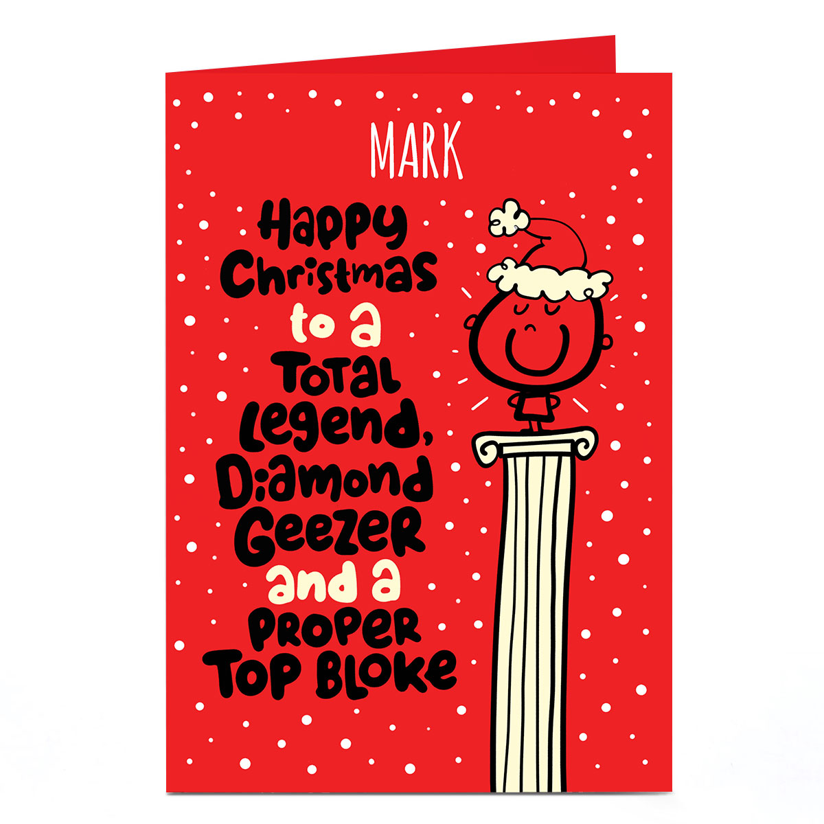 Personalised Fruitloops Christmas Card - Proper Top Bloke