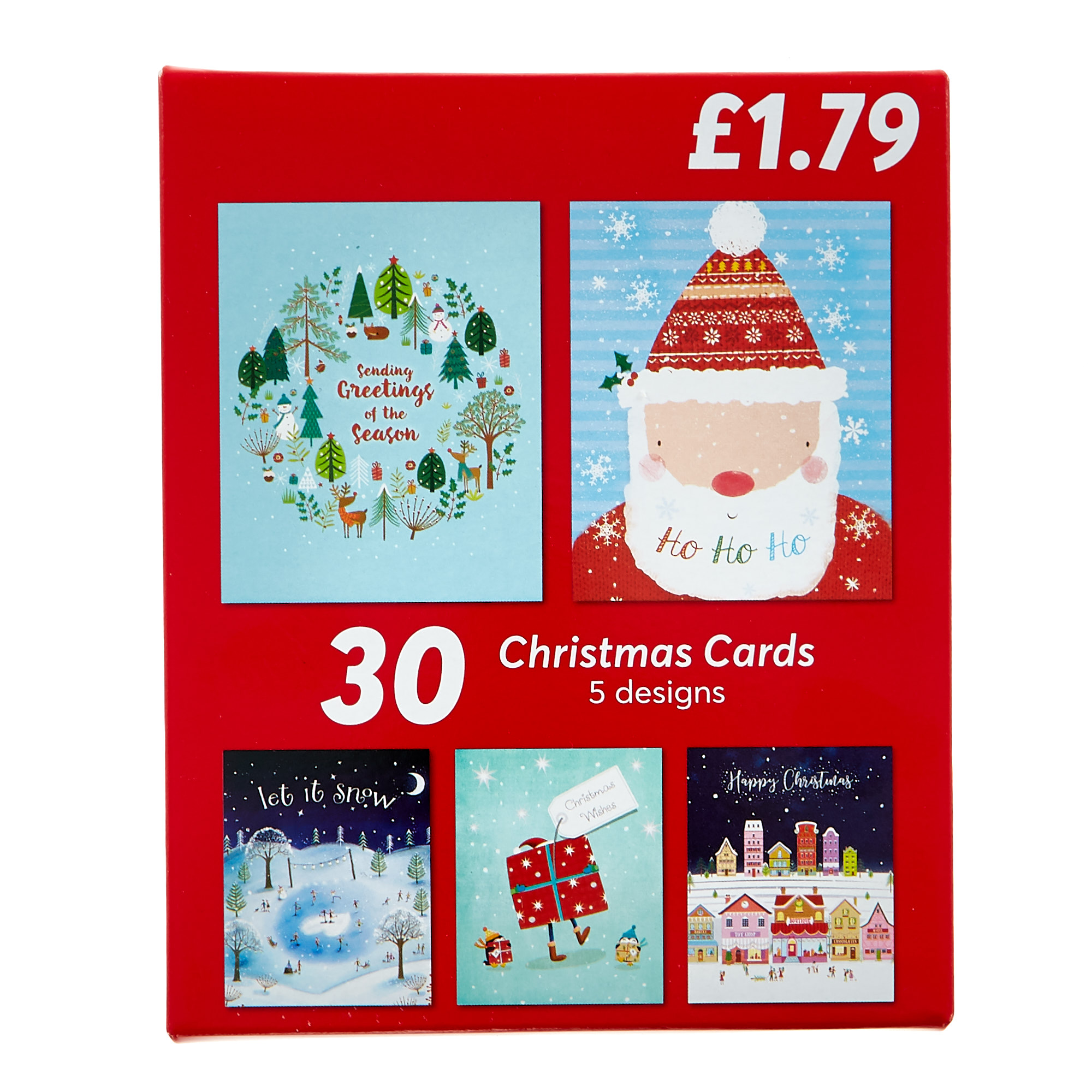 Pack Of 30 Children's Christmas Cards - 5 Designs