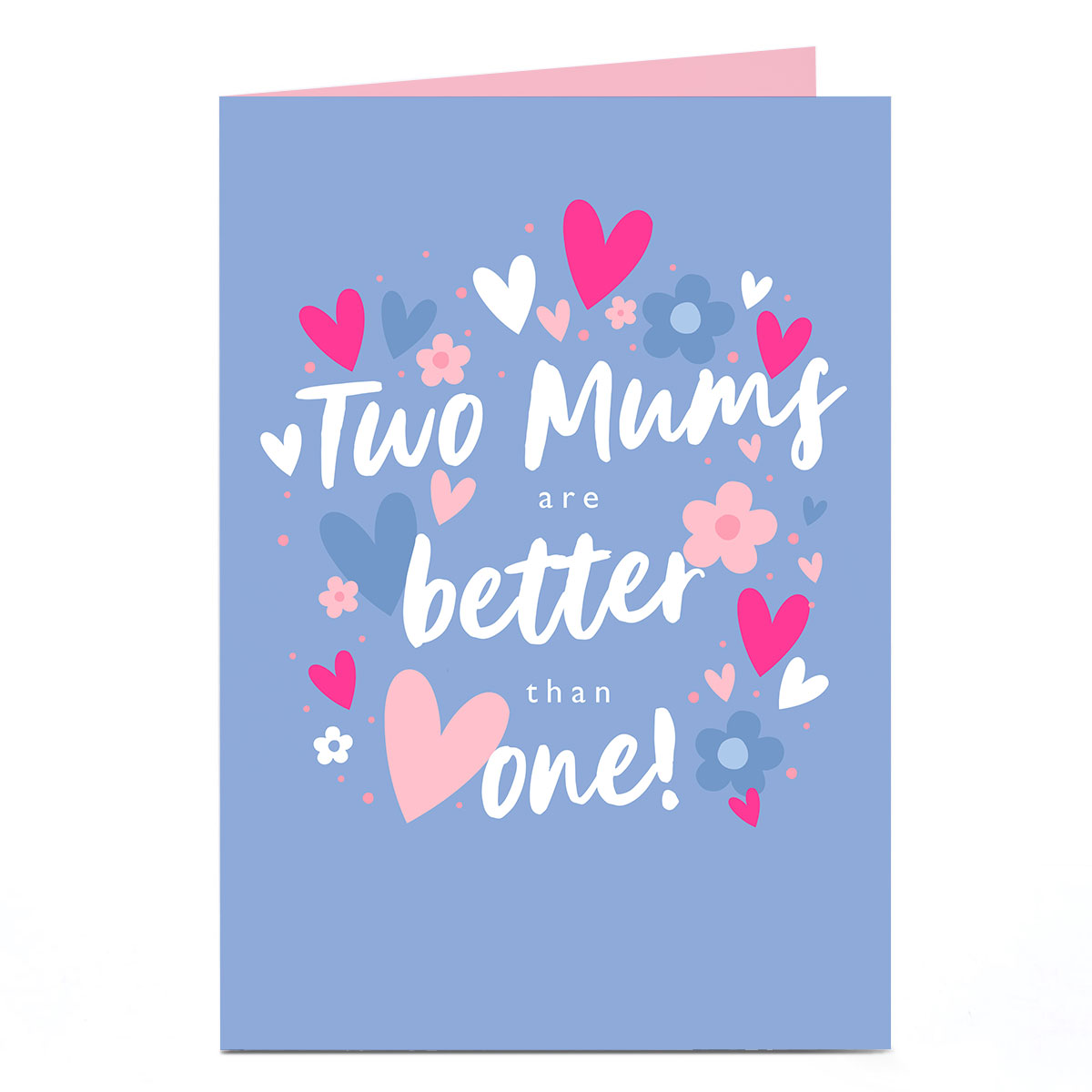 Personalised Mother's Day Card - Two Mums are Better Than One Hearts
