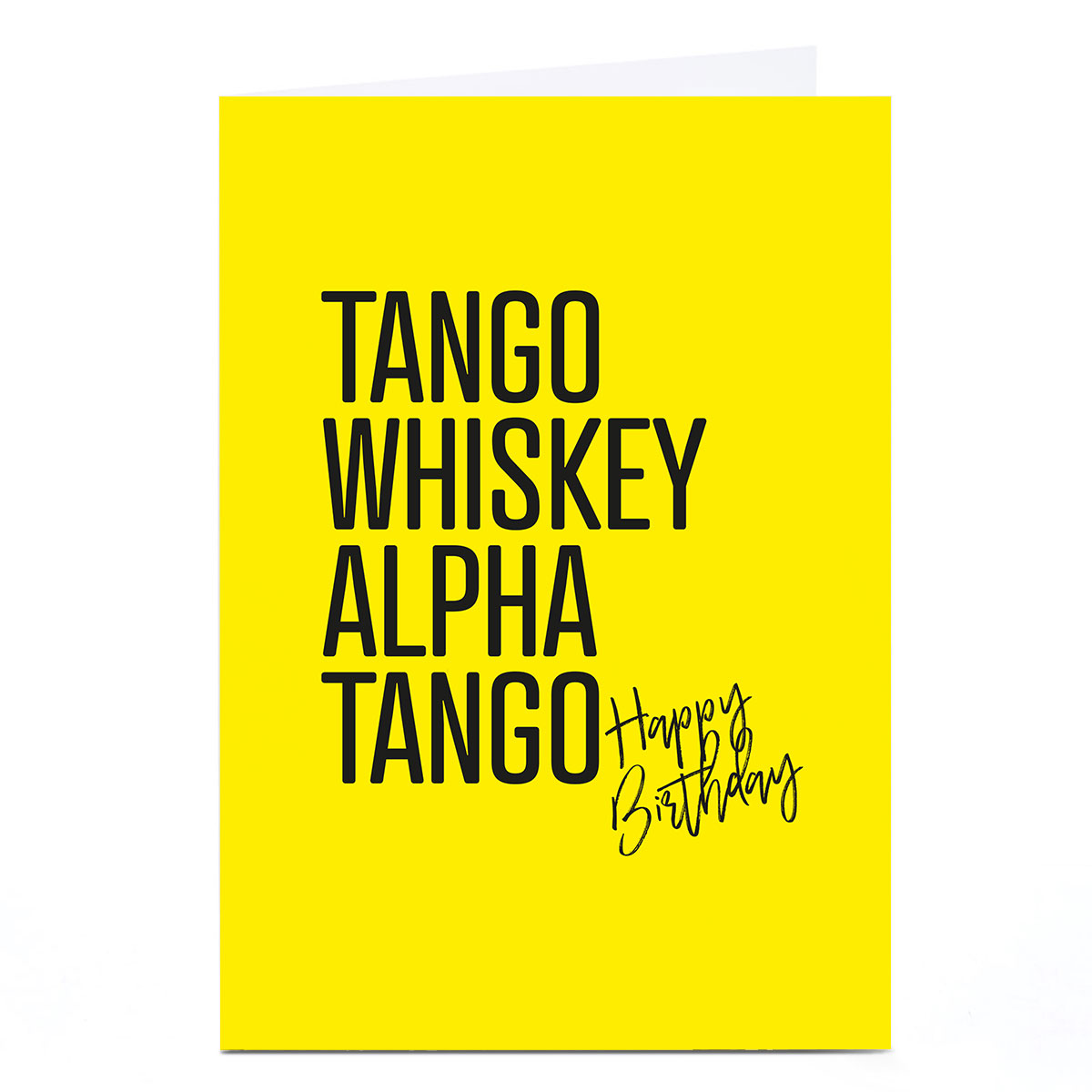 Personalised Punk Birthday Card - Tango Whiskey Alpha Tango