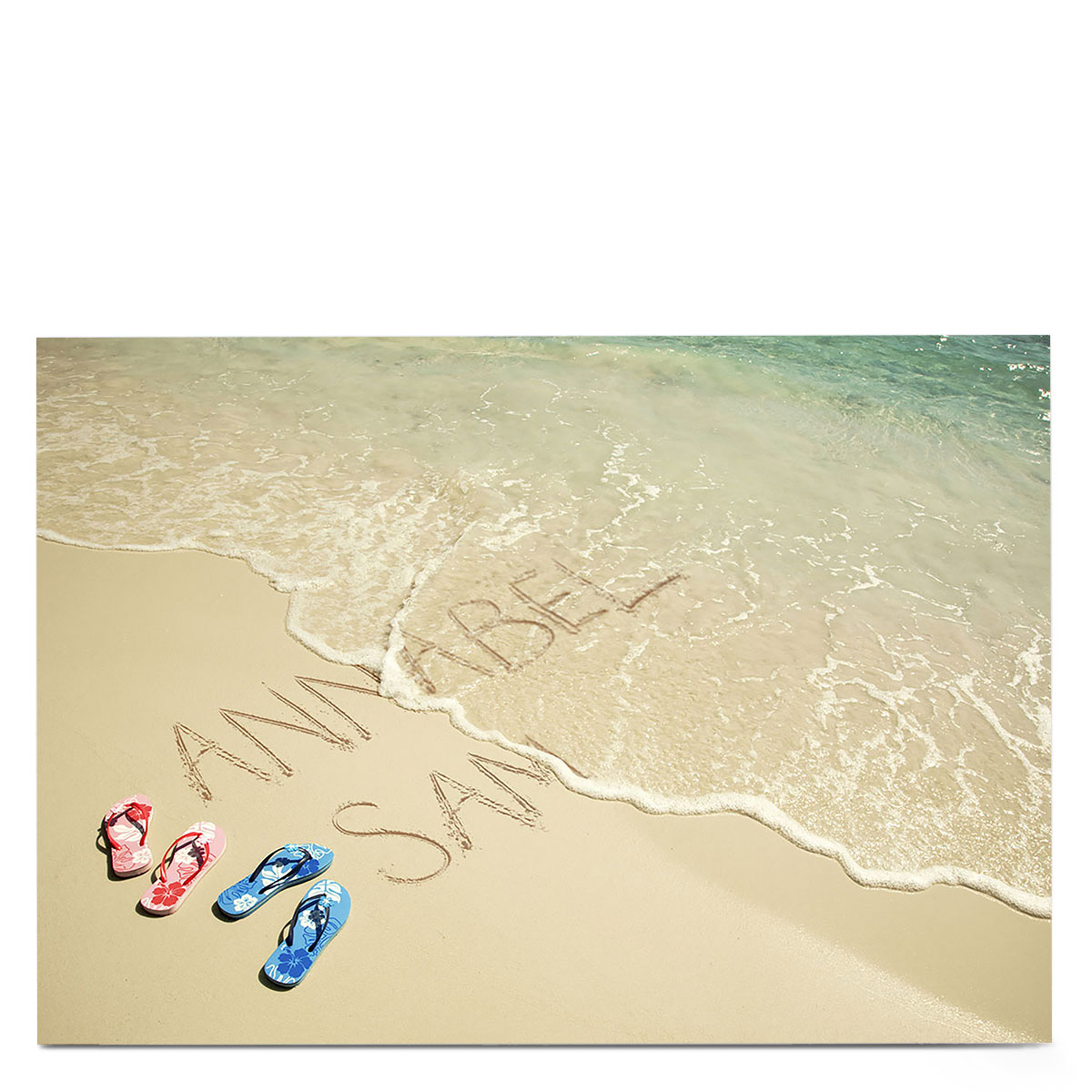 Personalised Card - Couple's Beach Sandals
