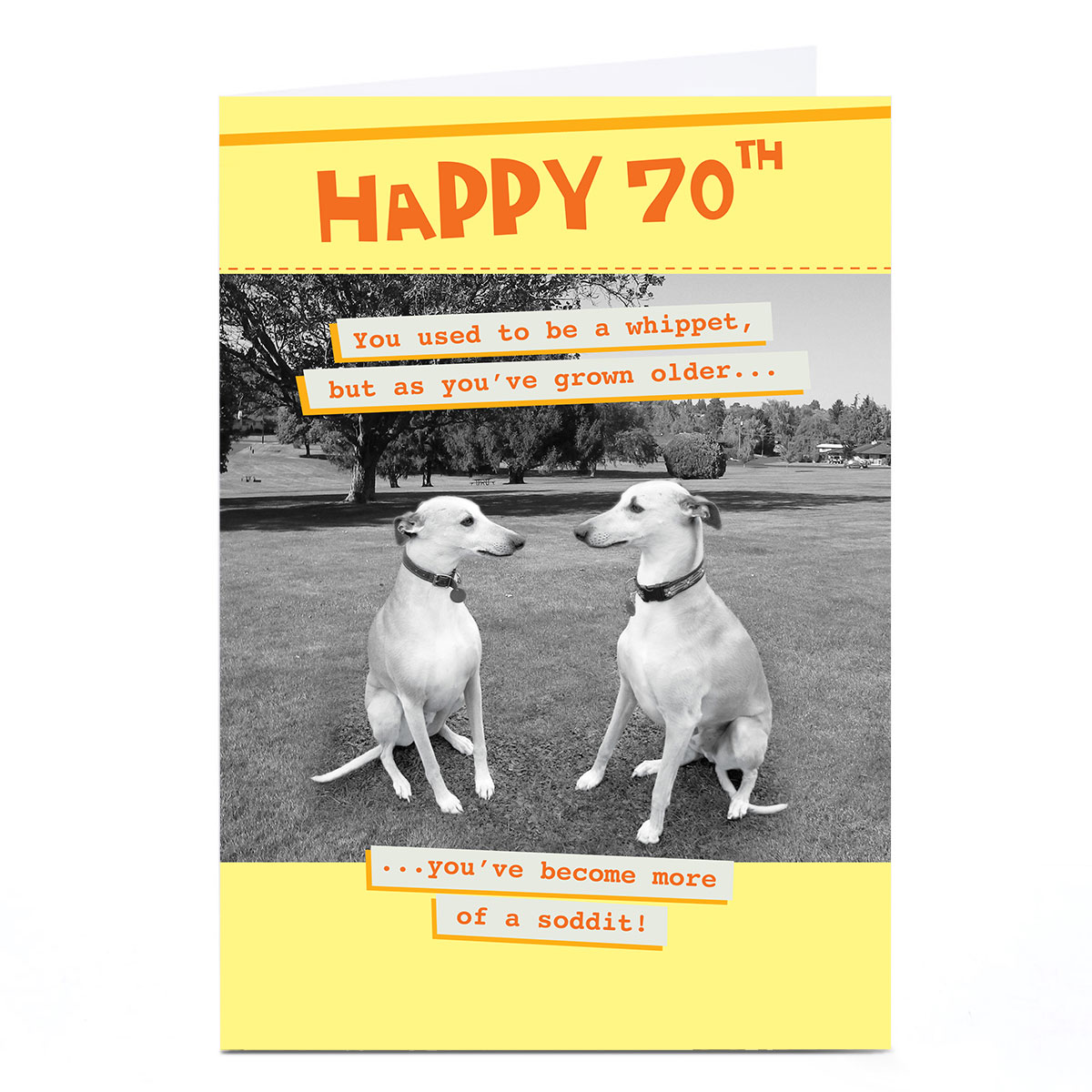 Personalised Quitting Hollywood 70th Birthday Card