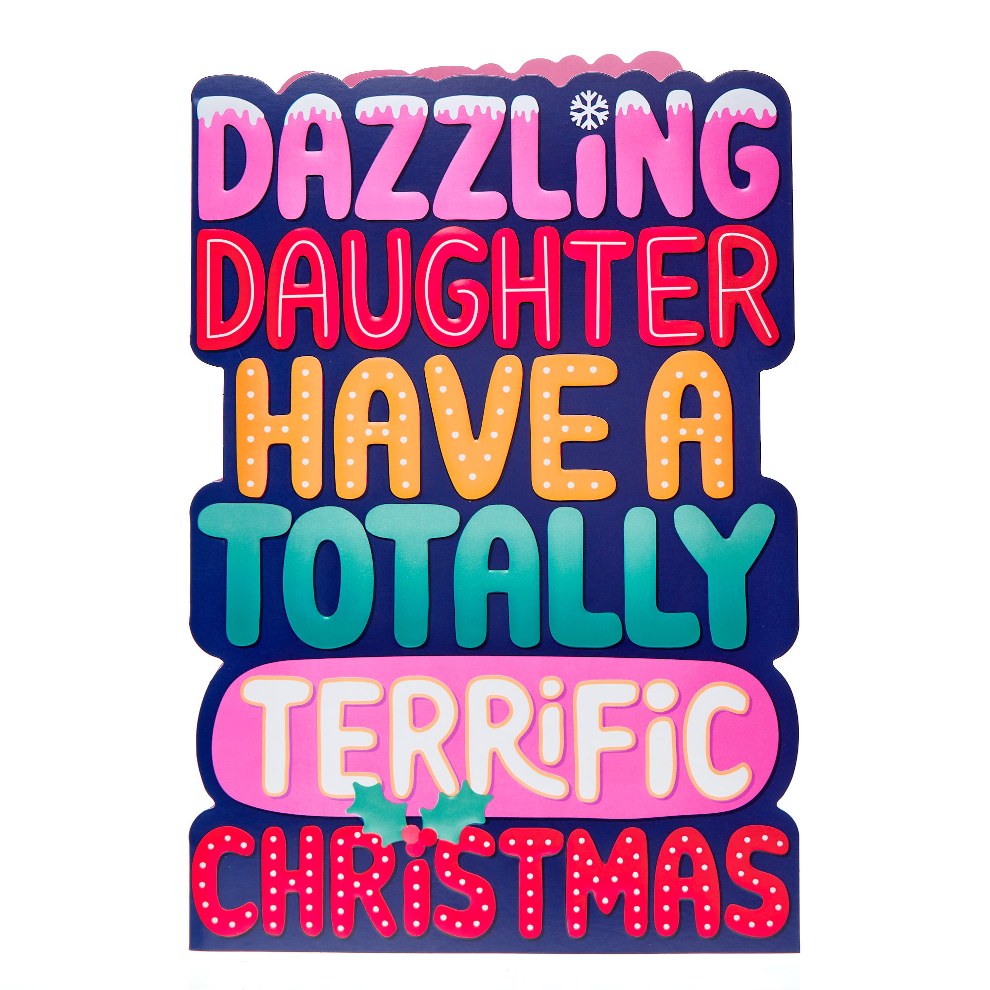 Dazzling Daughter Totally Terrific Christmas Card