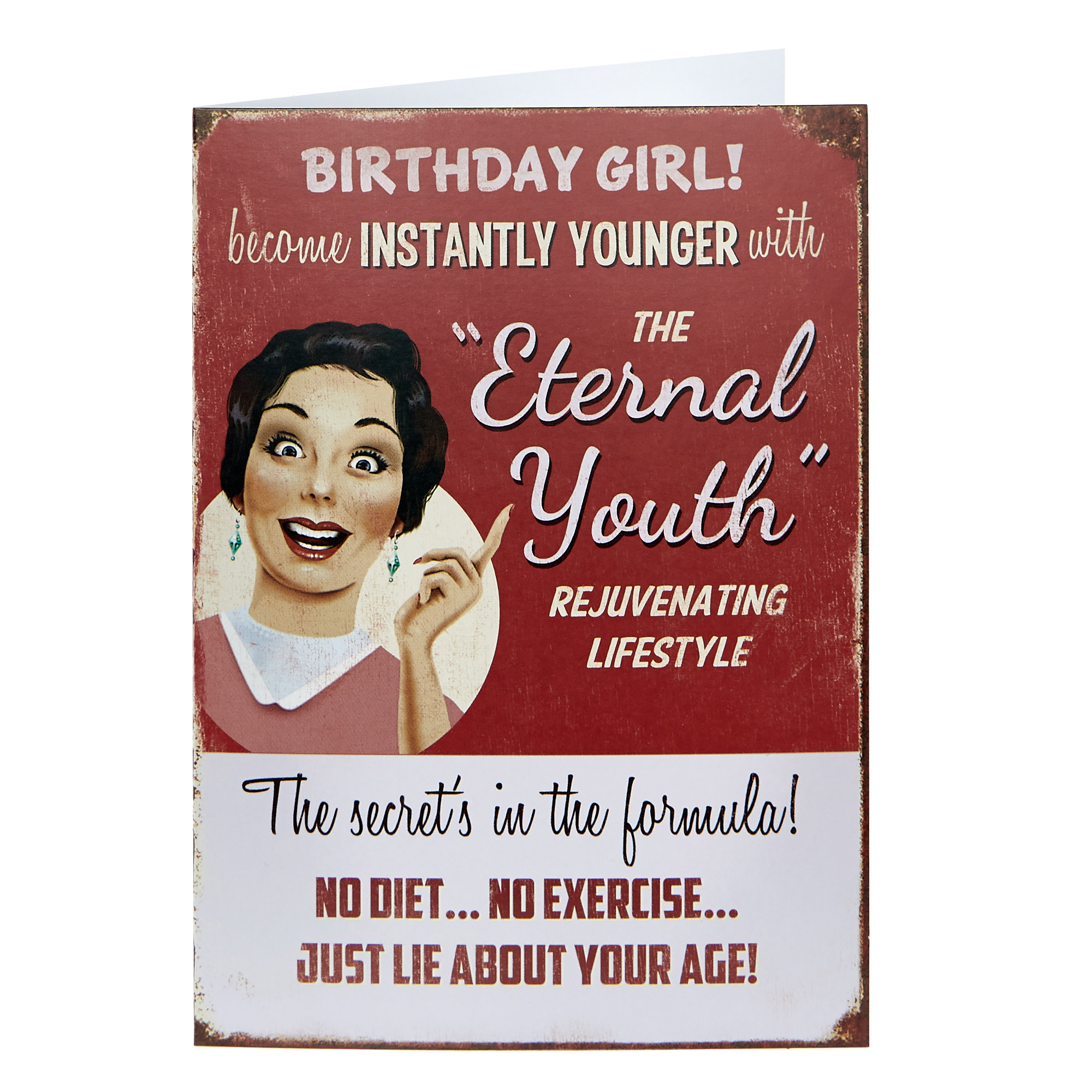 Birthday Card - Birthday Girl, Eternal Youth