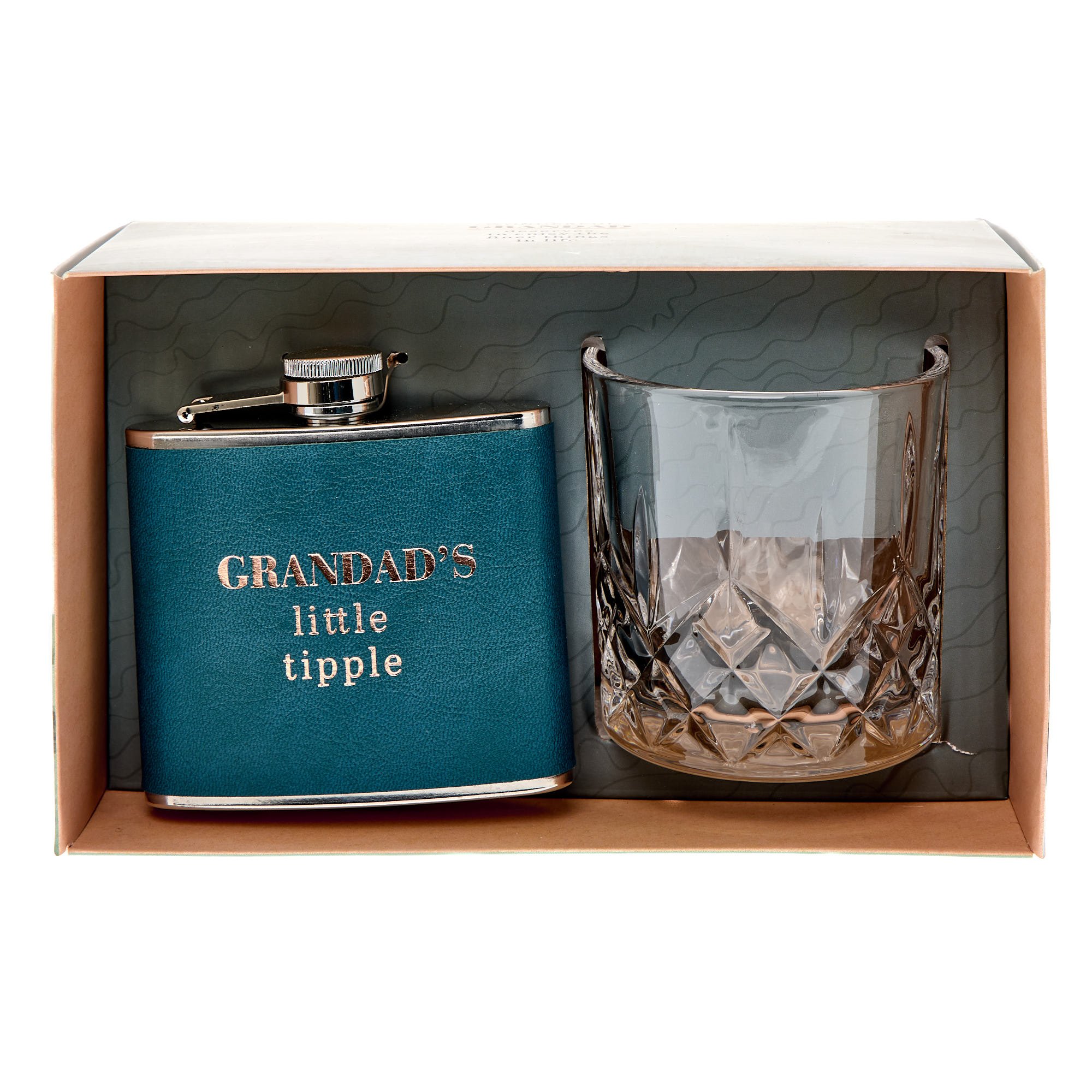 Grandad's Little Tipple Hip Flask & Glass Set