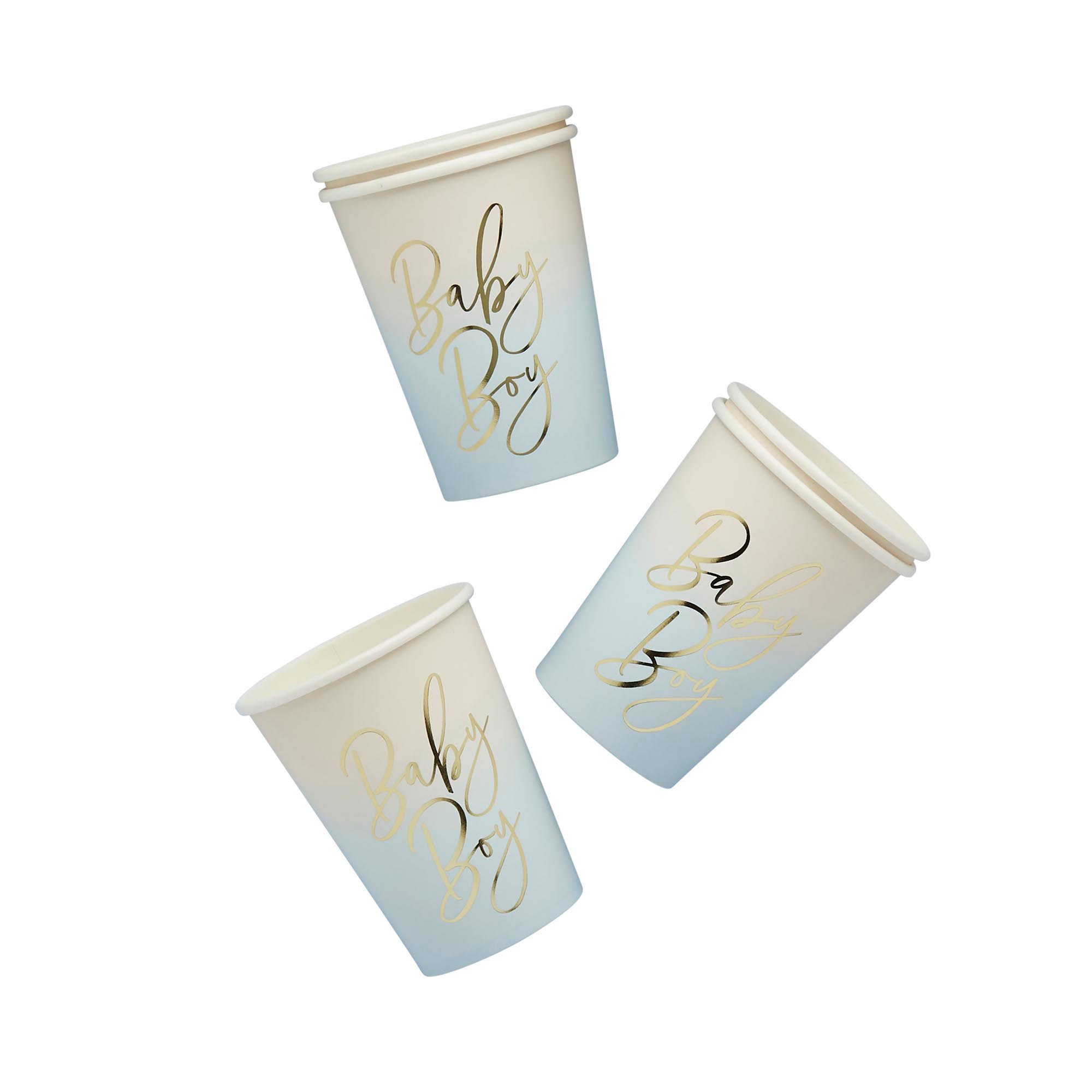 Blue Baby Boy Paper Cups - Pack of 8