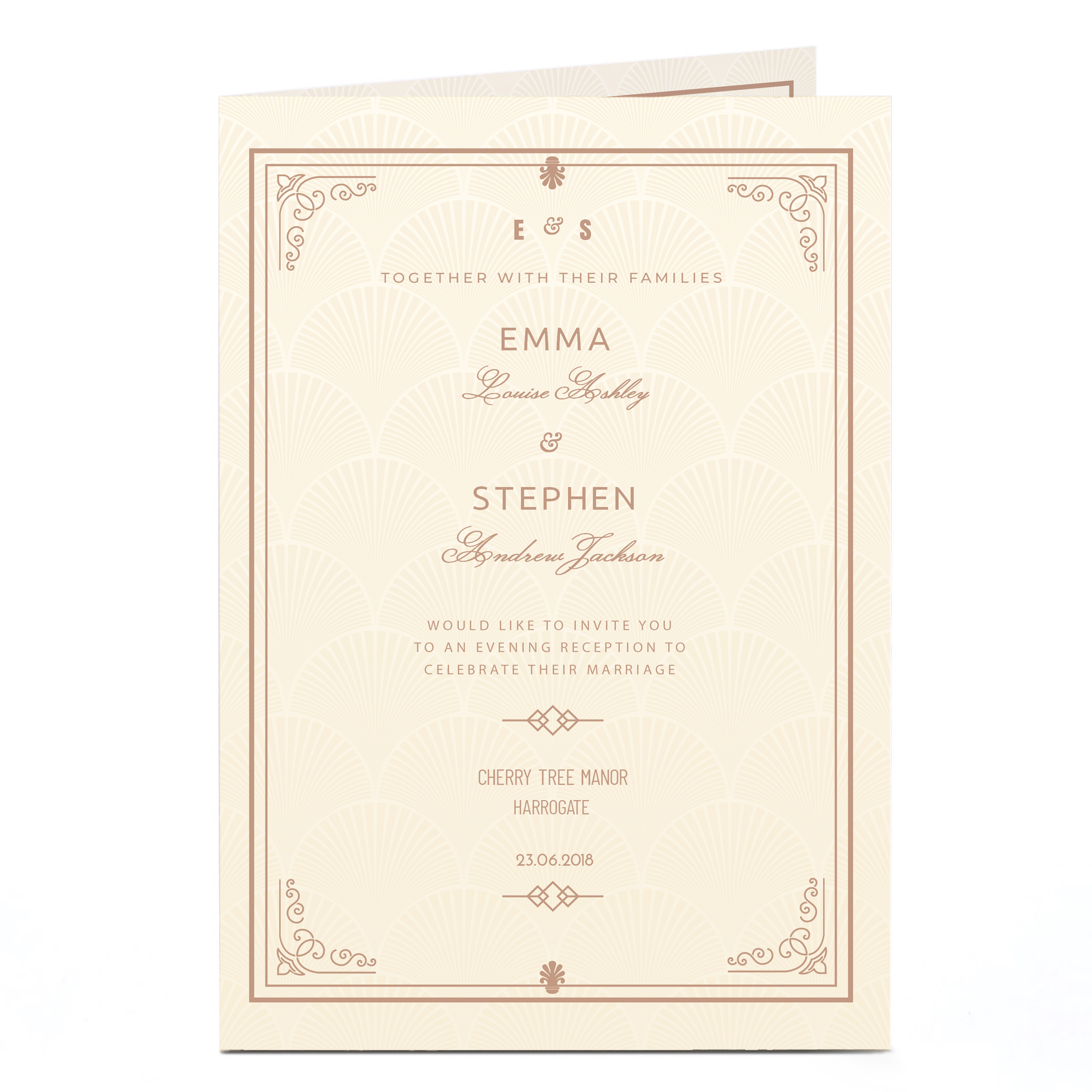 Personalised Evening Reception Invitation - Traditional